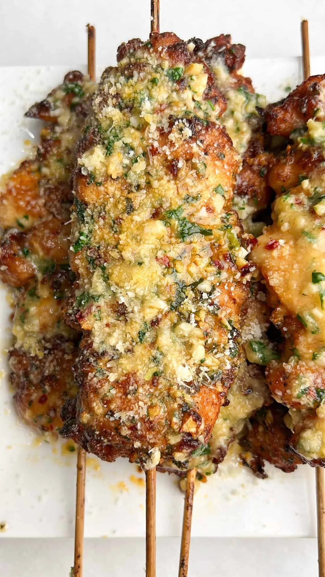 TikTok Garlic Parmesan Chicken Skewers