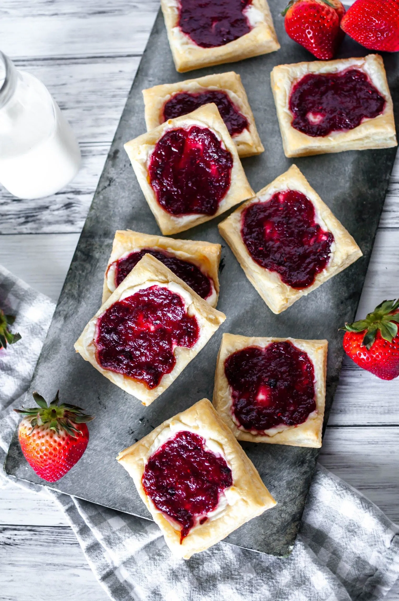 Toast with Cream Cheese and Mixed Berries Jam