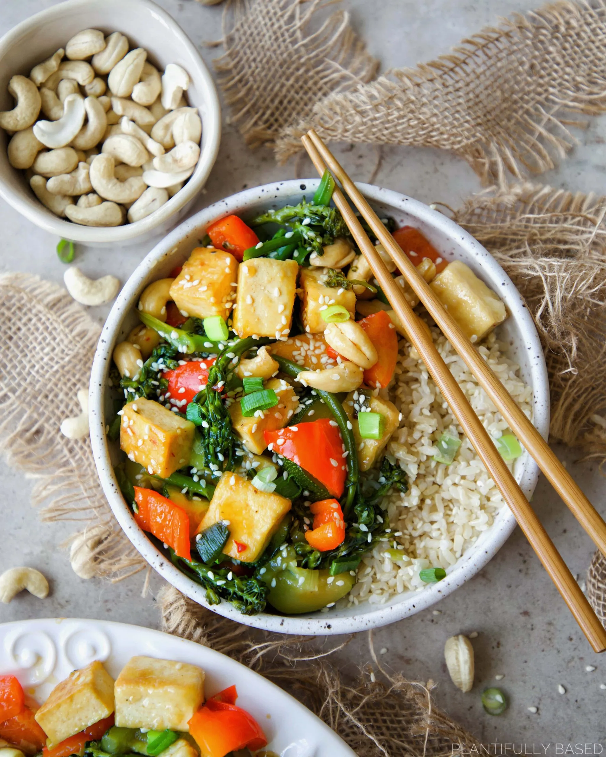 Tofu Cashews and Vegetables