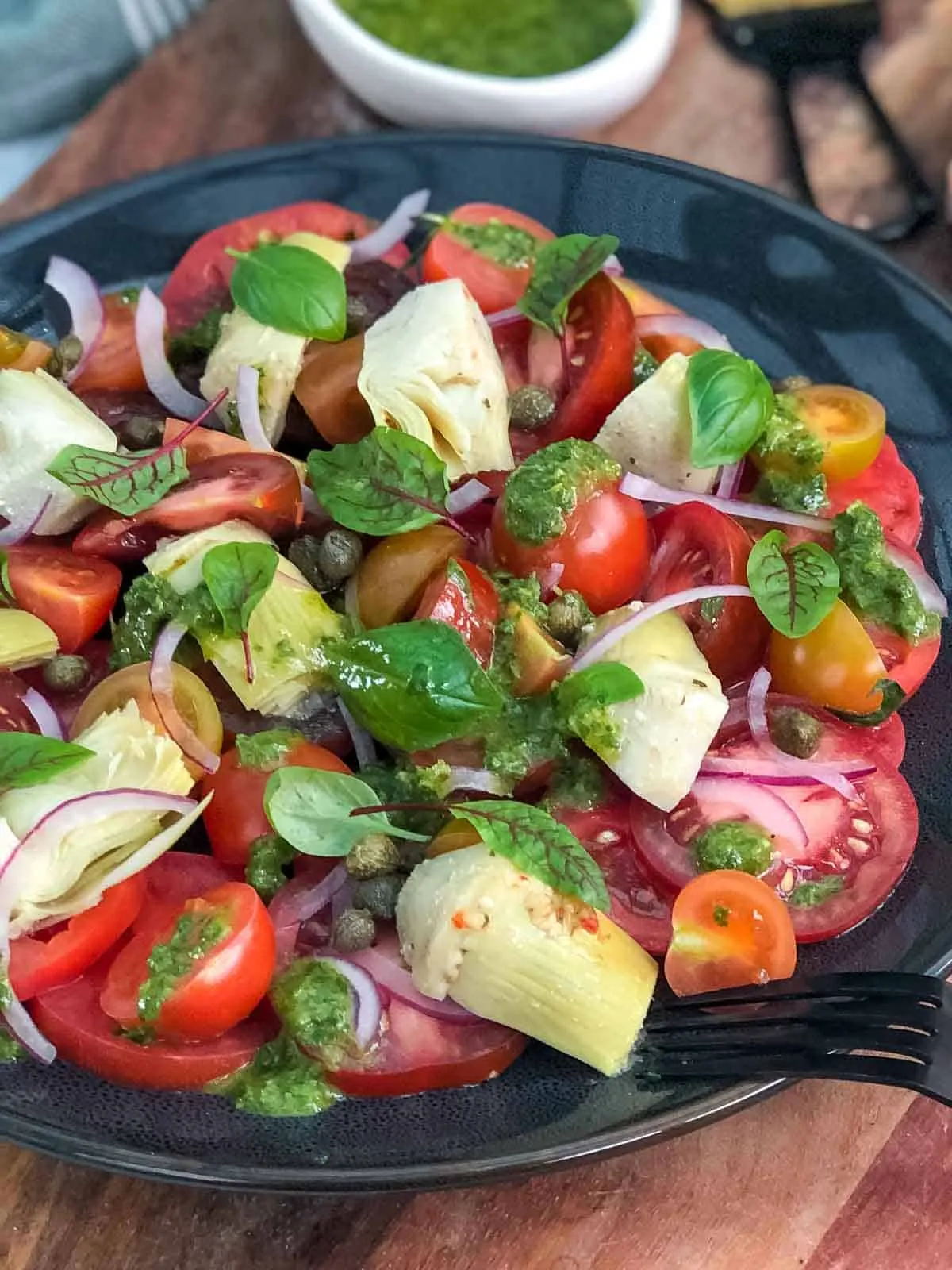 Tomato Anchovy and Artichoke Salad