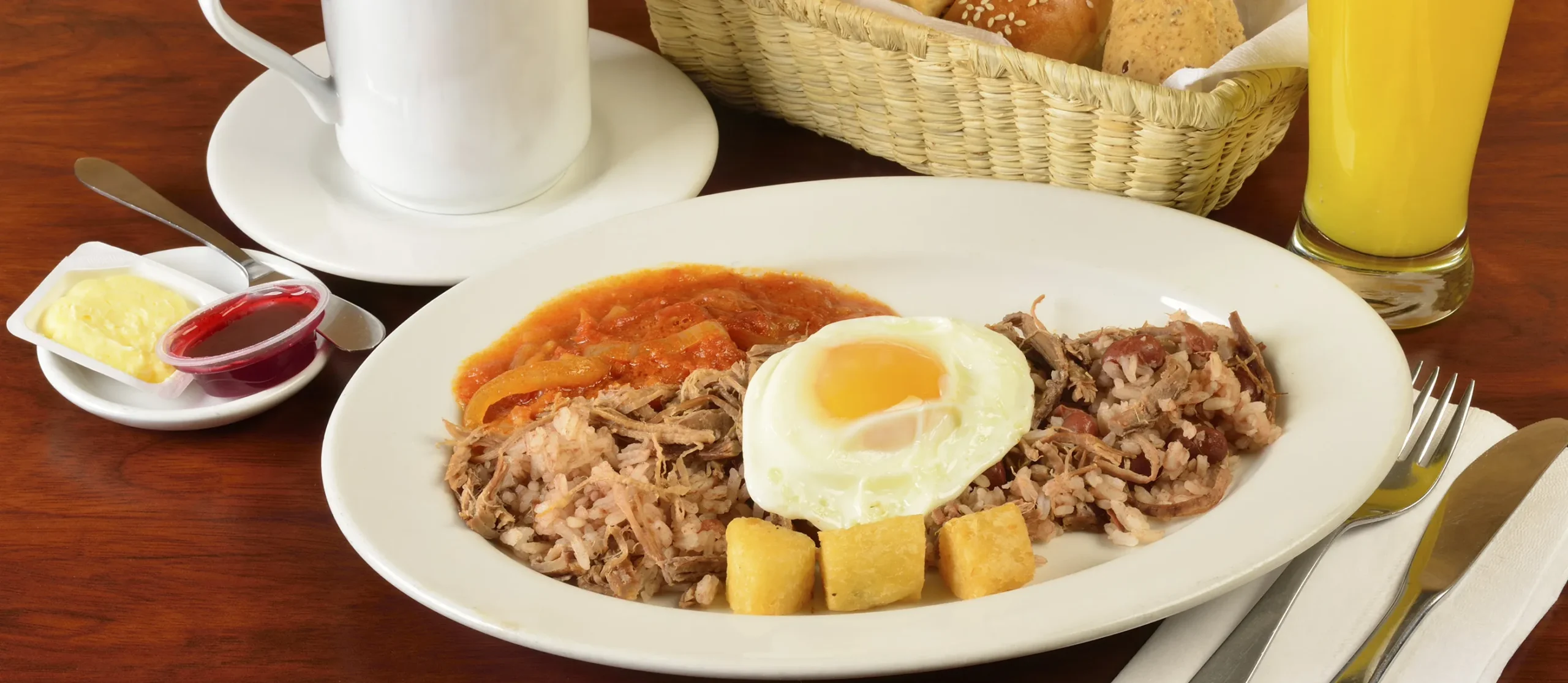 Traditional Colombian Breakfast Calentado