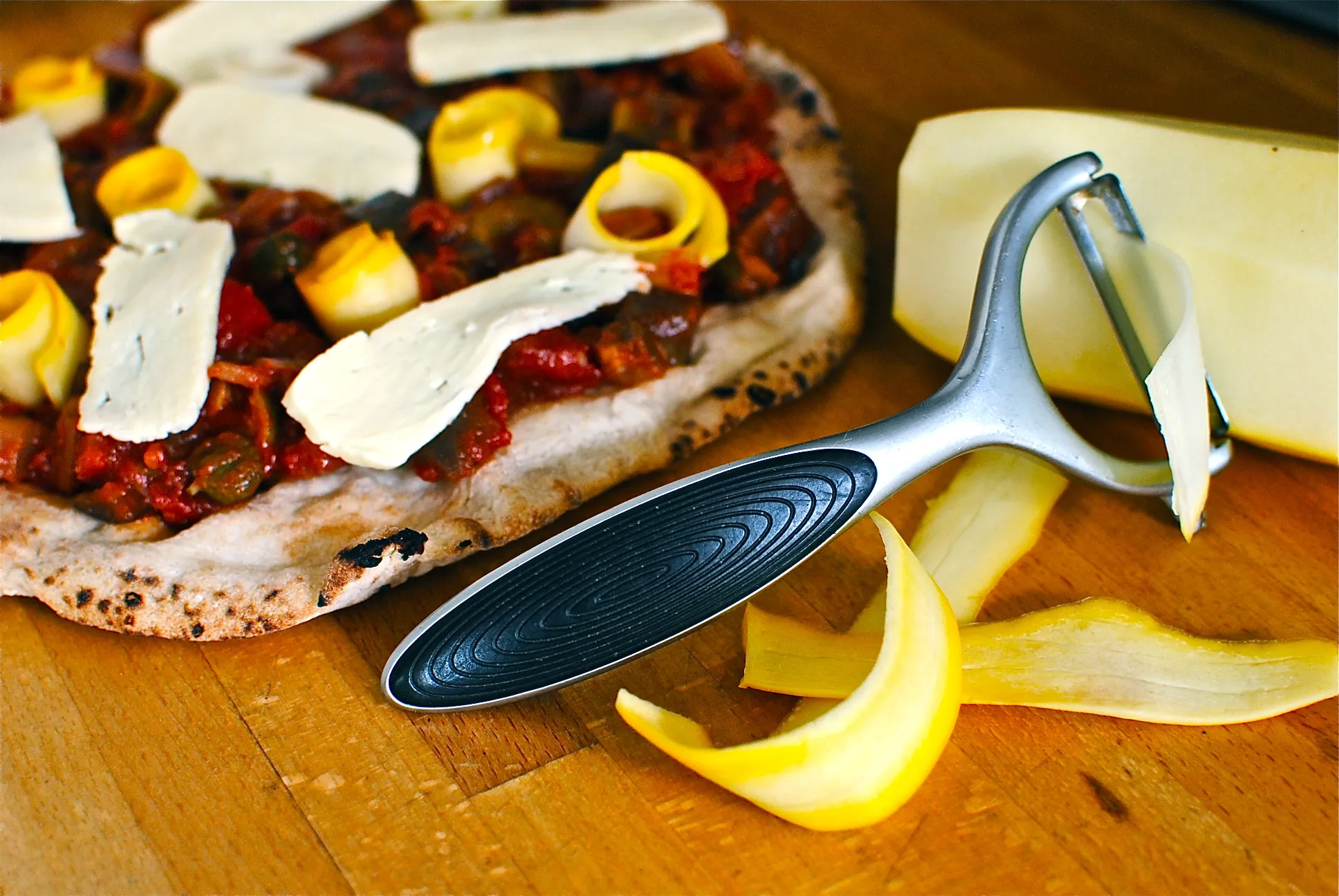 Tuna Pizza with Caponata and Prosciutto