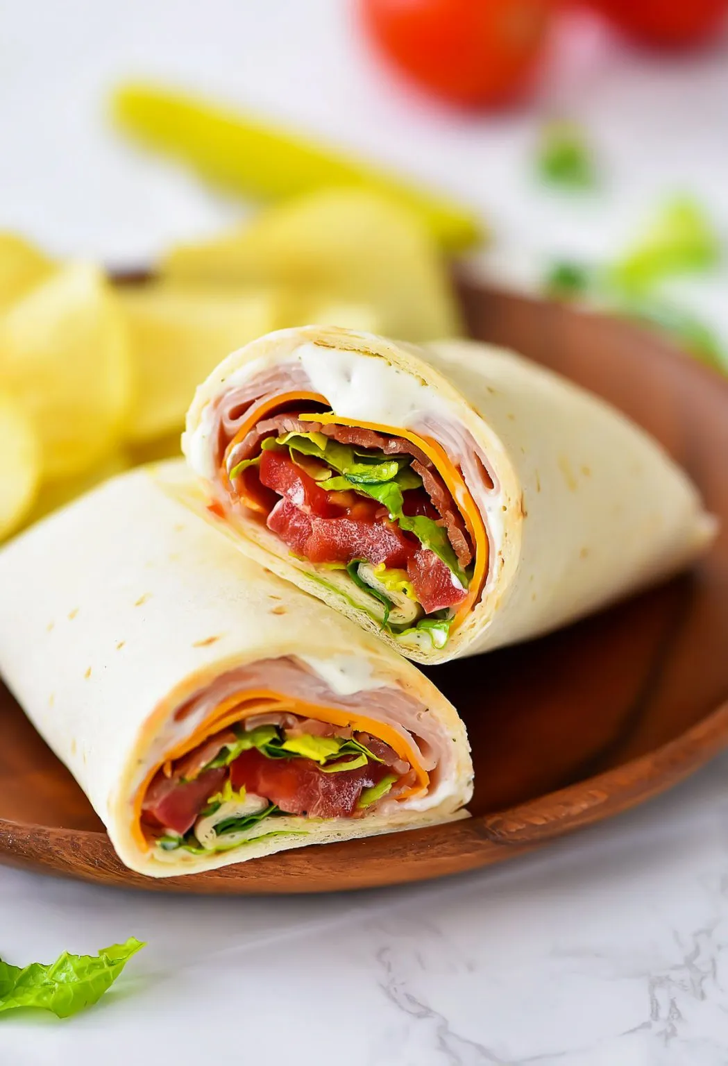 Turkey Avocado Ranch Club Wraps