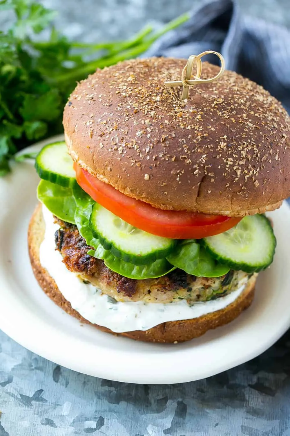 Turkey Burgers with Spinach