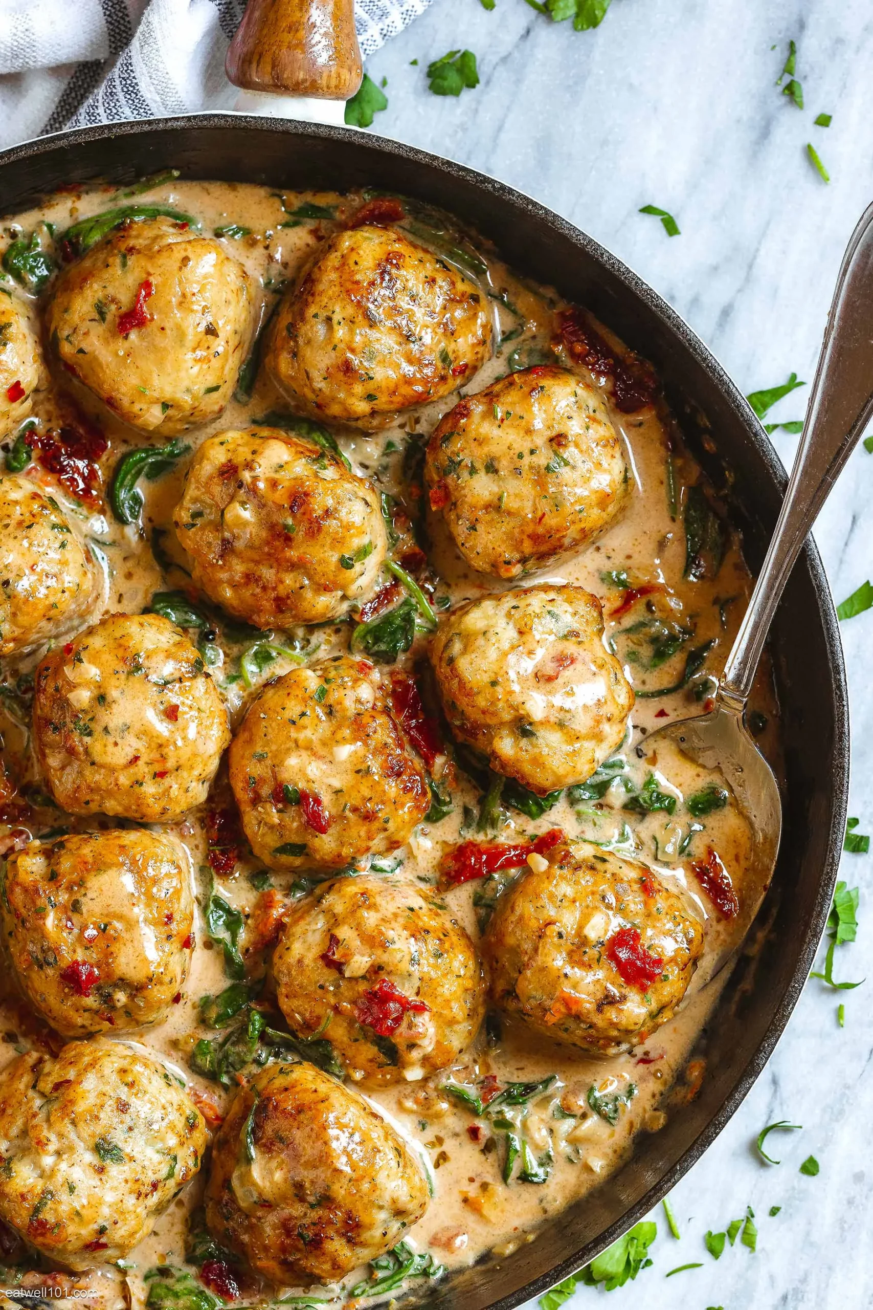 Turkey Ricotta Spinach Meatballs