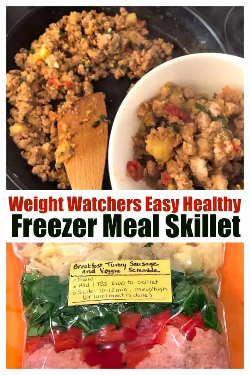 Turkey Sausage Veggie Breakfast Scramble Freezer Meal