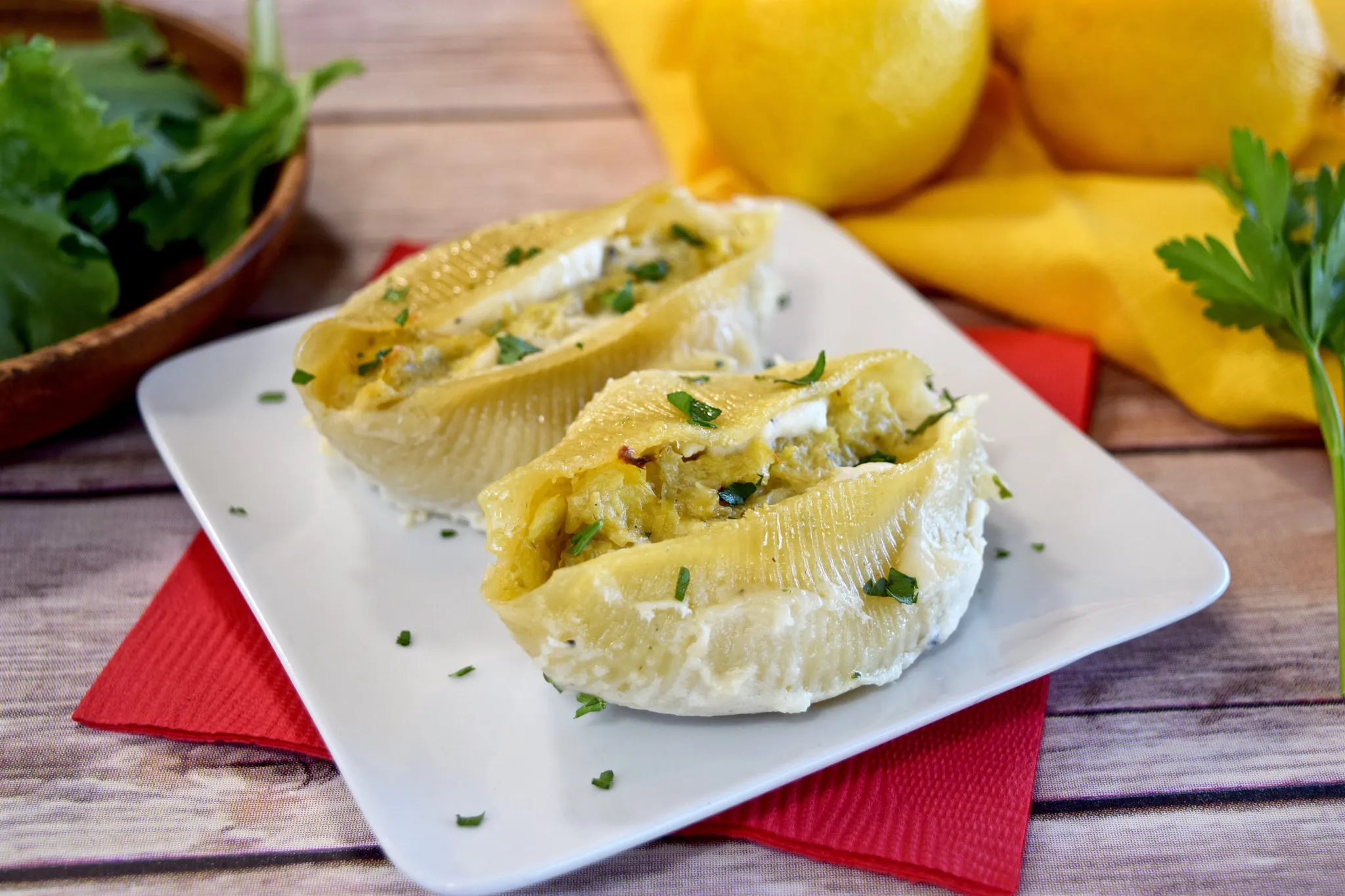 Tuscan Artichoke Stuffed Shells