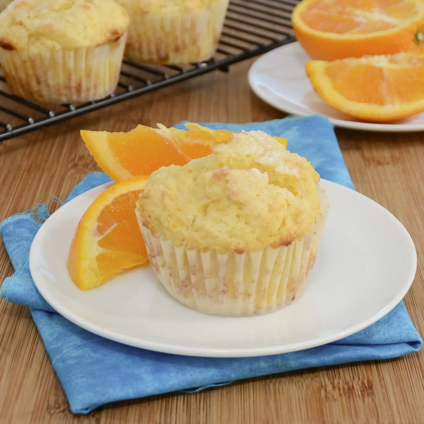 Tuscan Orange Ricotta Muffins with Rosemary Orange Glaze