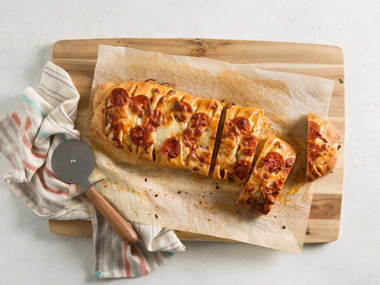 Valentine's Day Pizza Braid