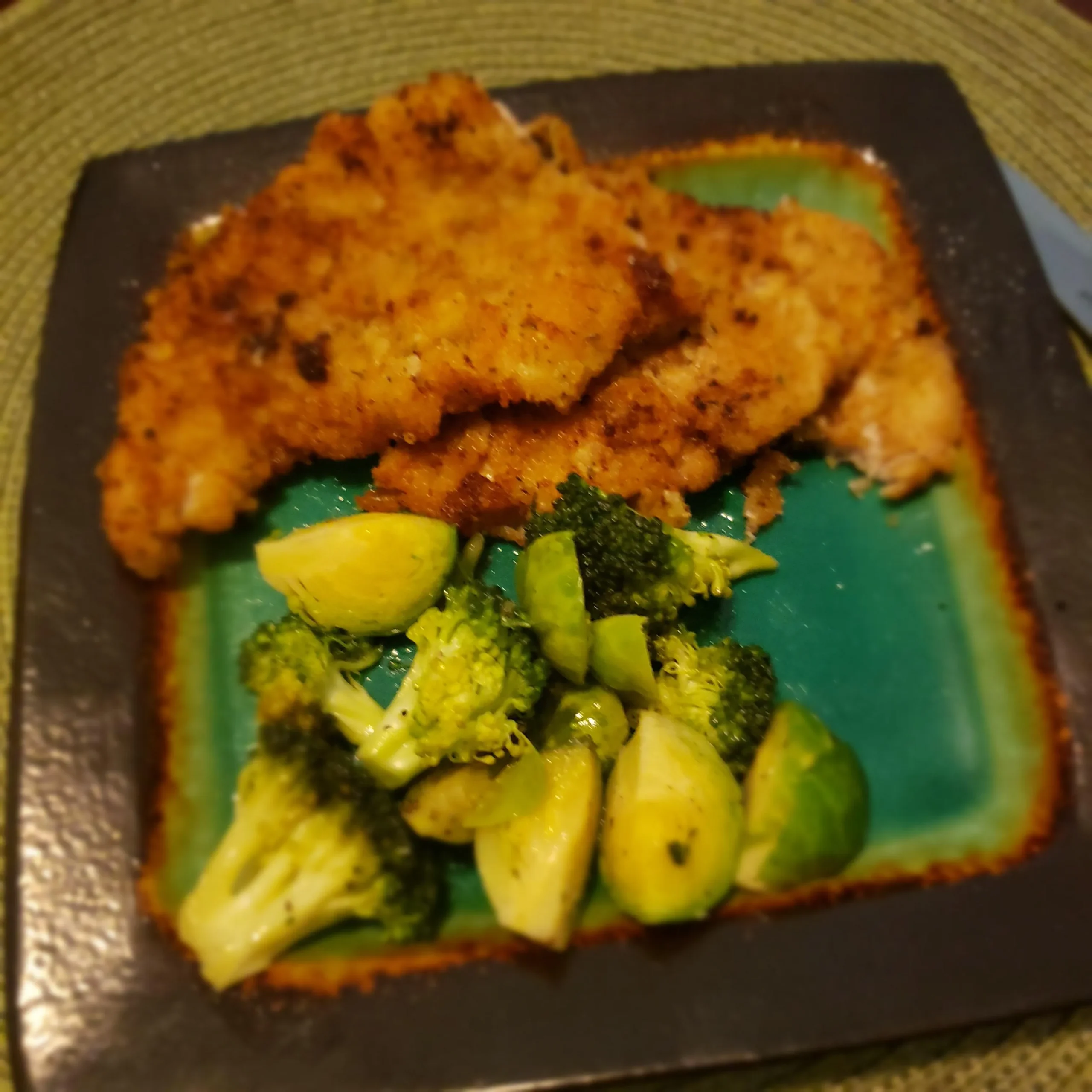 Veal Scallopini with Fusilli and Broccoli