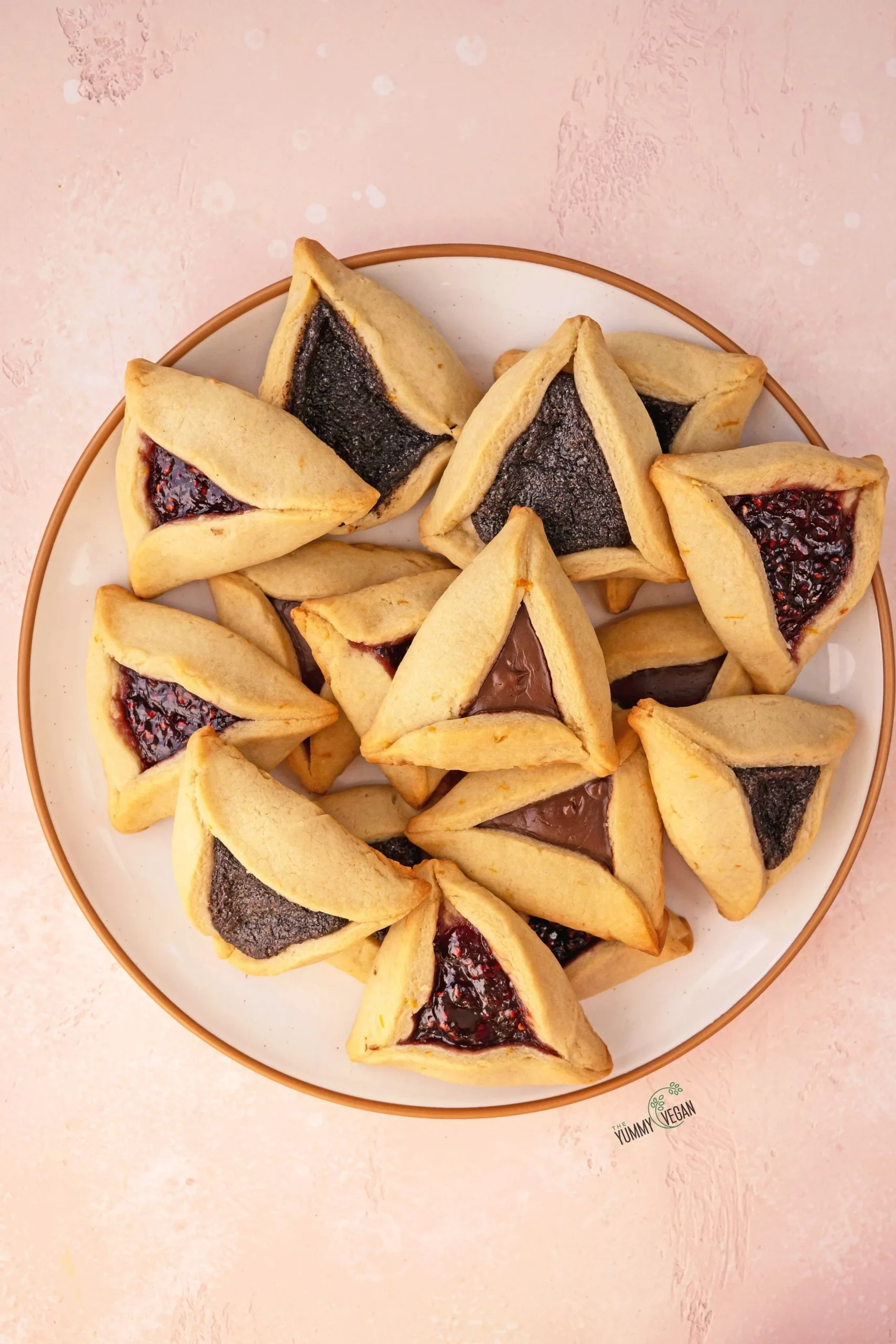 Vegan Chocolate Filled Hamantaschen (Purim Cookies)