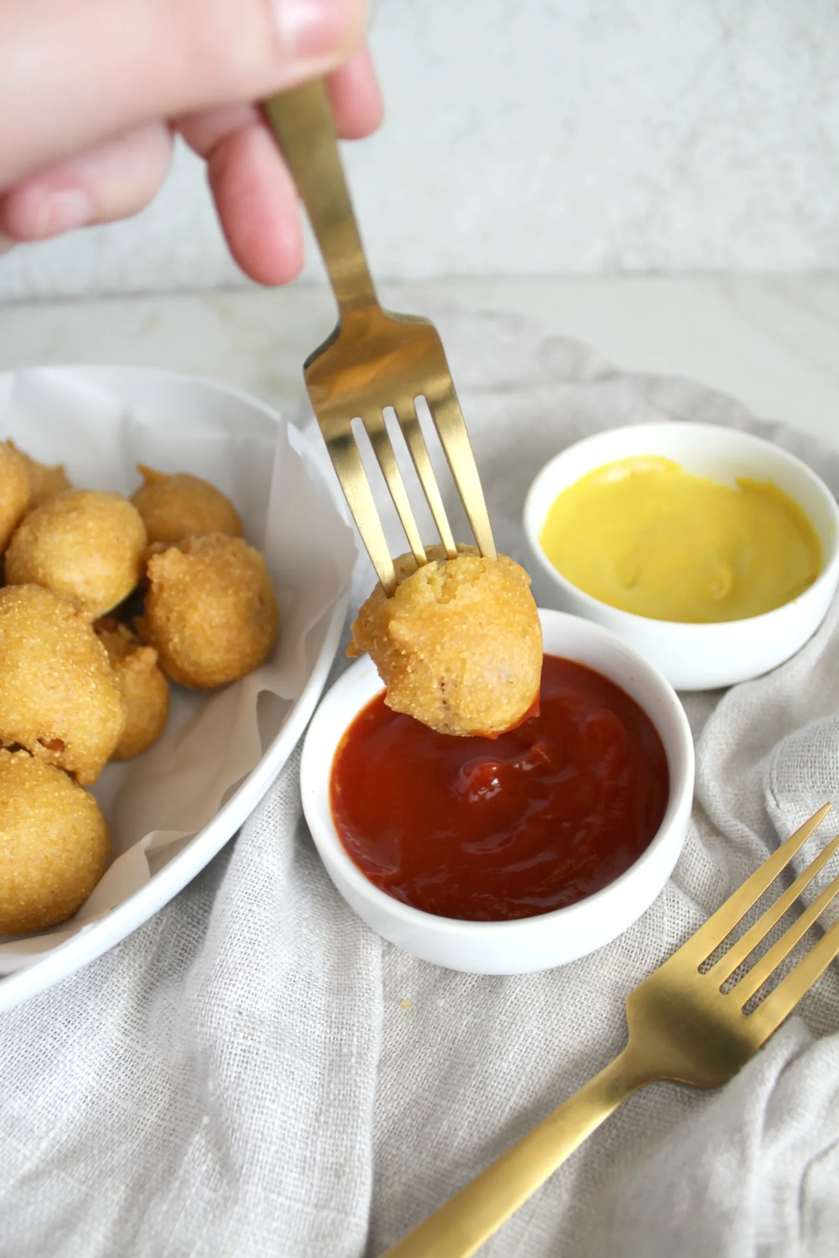 Vegan Corn Dog Bites