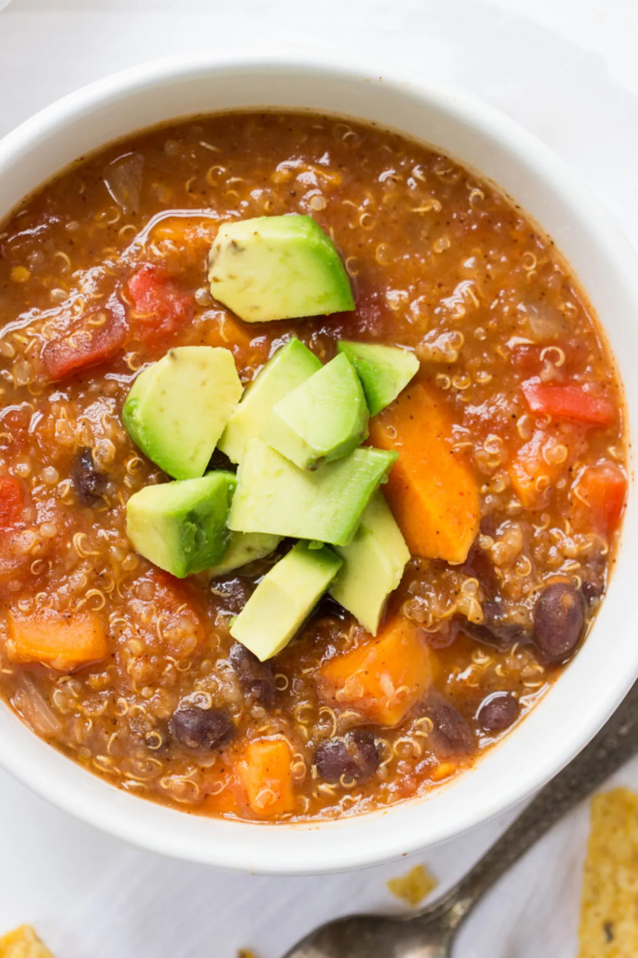 Vegan Crockpot Quinoa Black Bean Chili