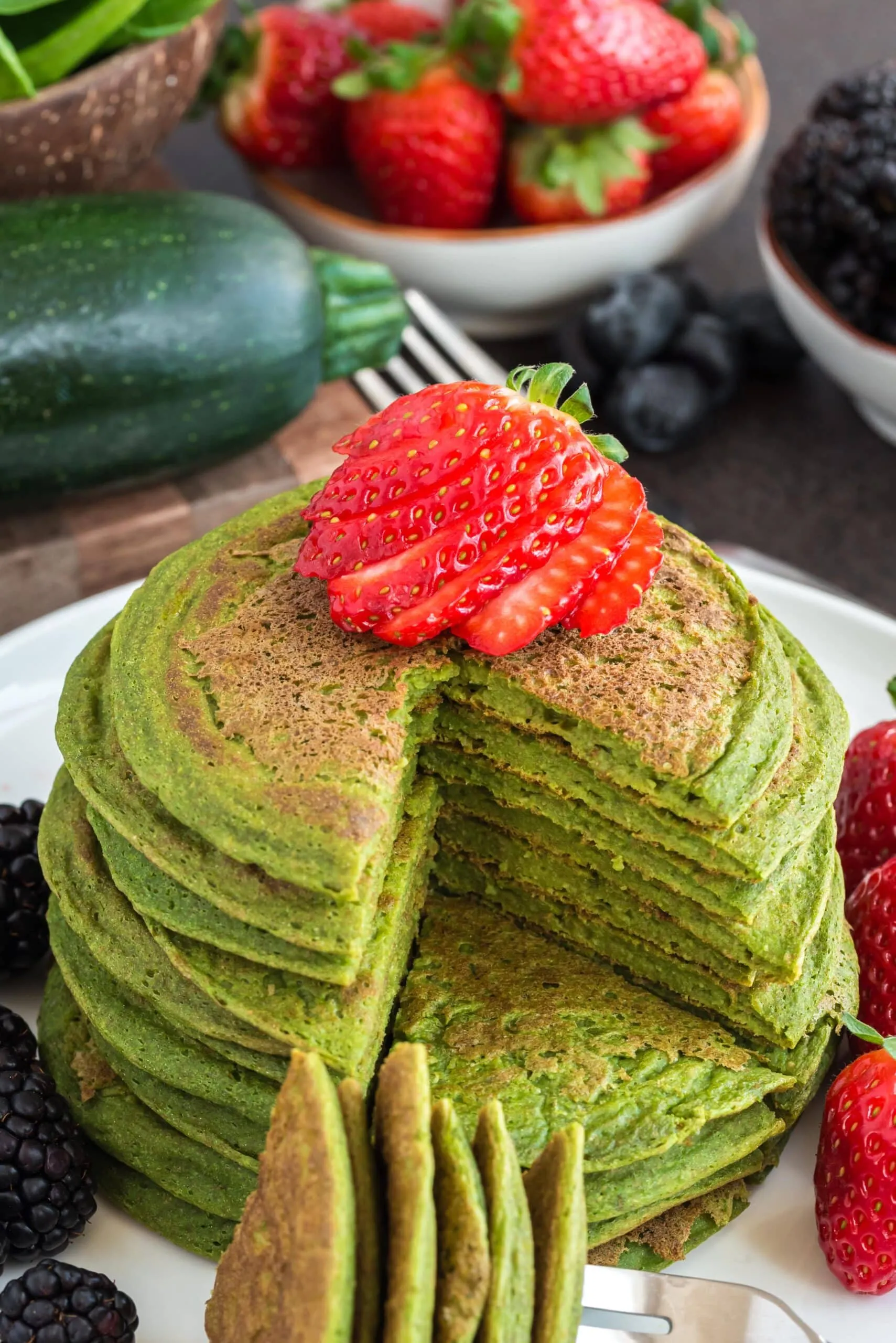 Vegan Dye Free Green Pancakes Gluten Free Refined Sugar Free