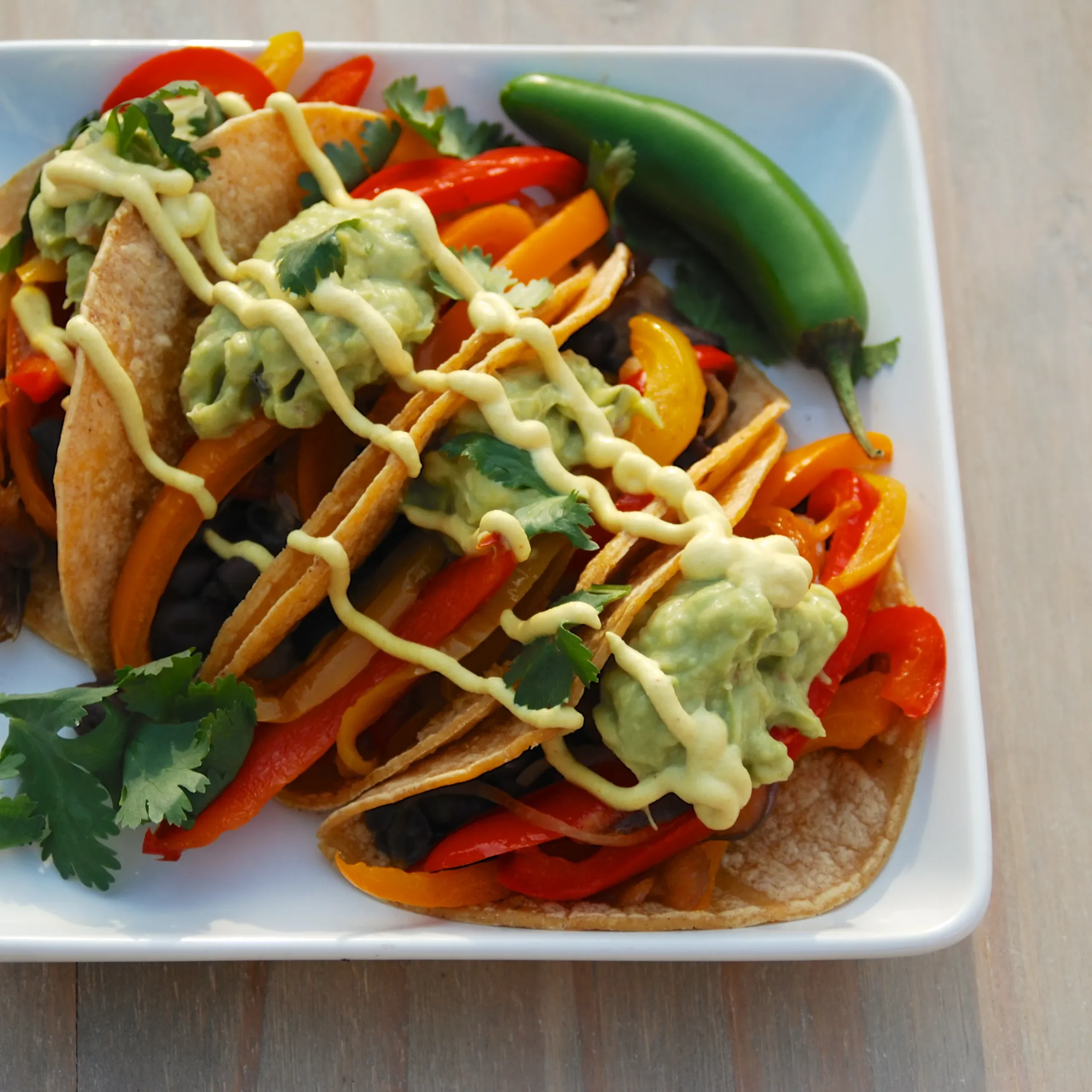 Vegan Fajita Ranch Tacos