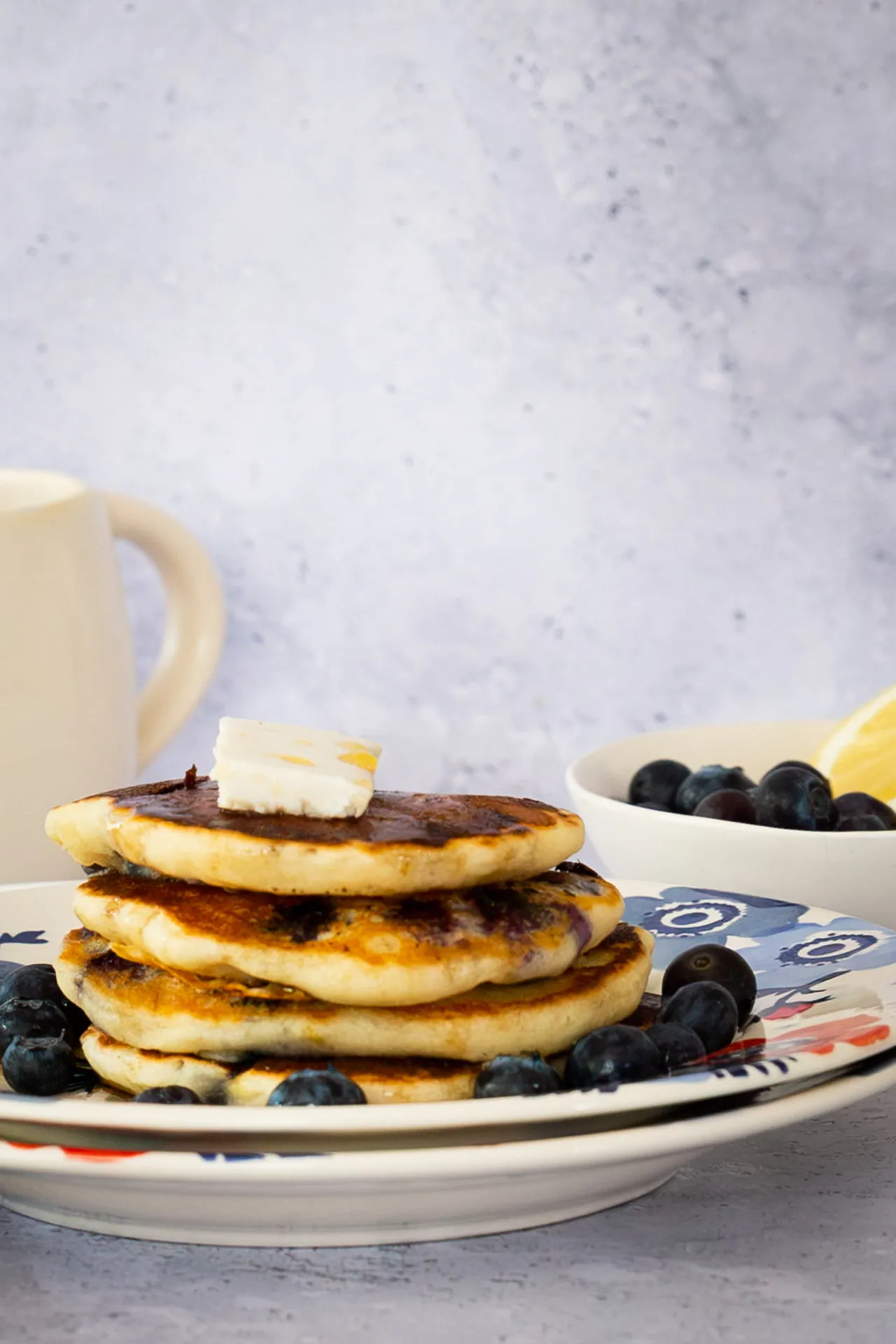 Vegan Lemon Blueberry Pancakes