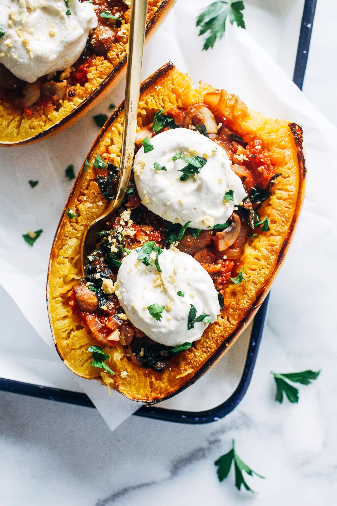 Vegan Spaghetti Squash Lasagna Bowls