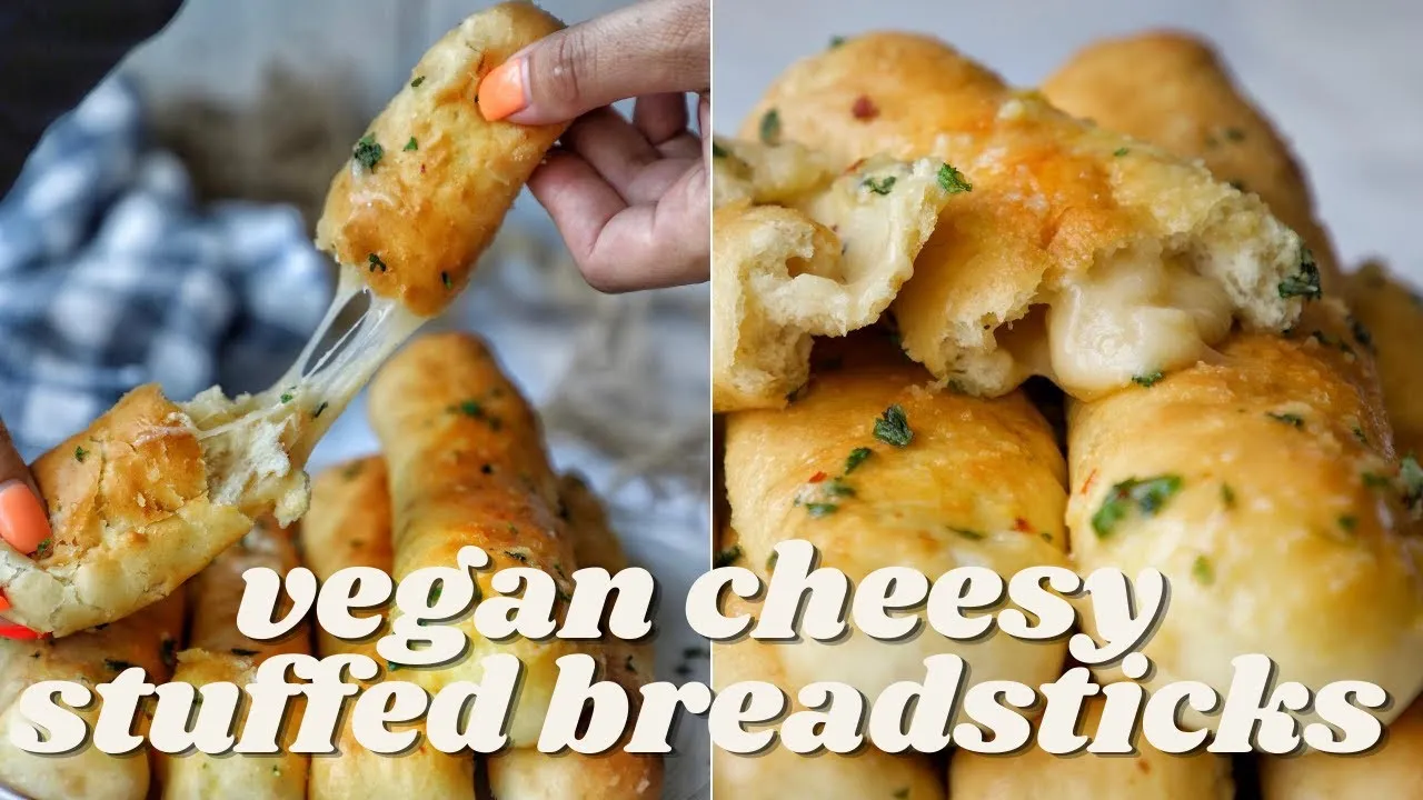 Veganized Little Caesars Stuffed Crazy Bread
