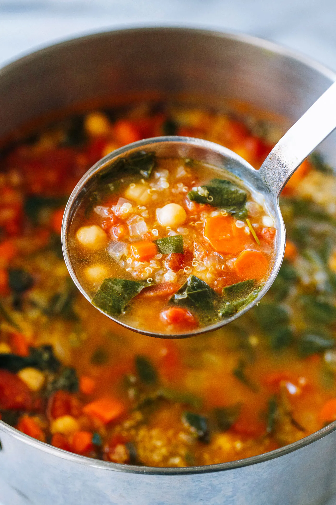 Vegetable Chickpea Quinoa Soup