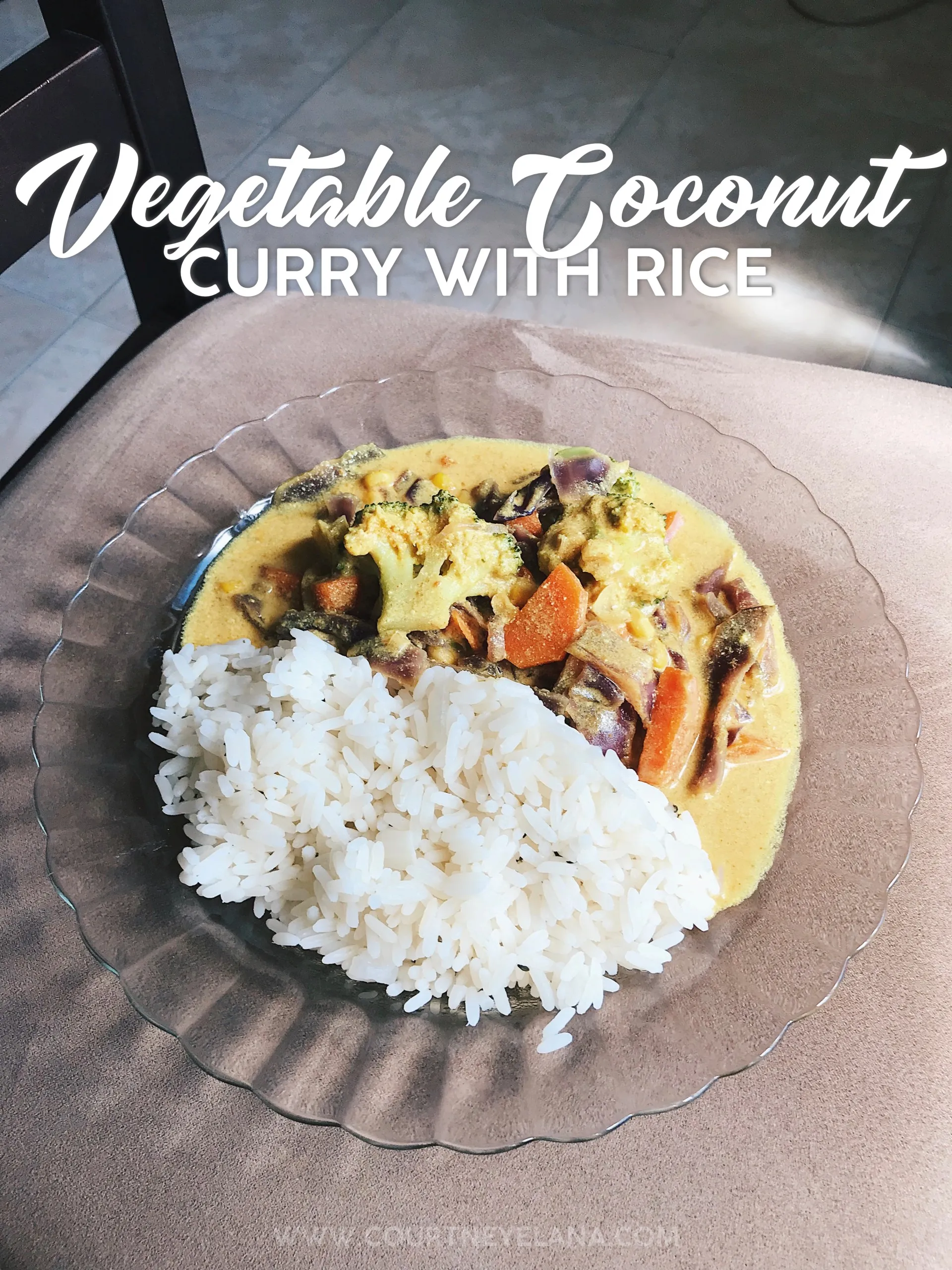 Vegetable Coconut Curry Over Rice