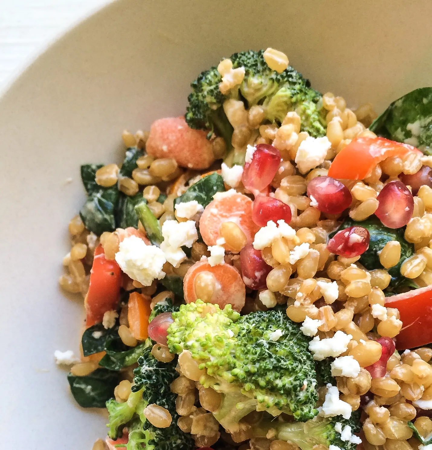 Vegetable Wheatberry Salad with Vinaigrette