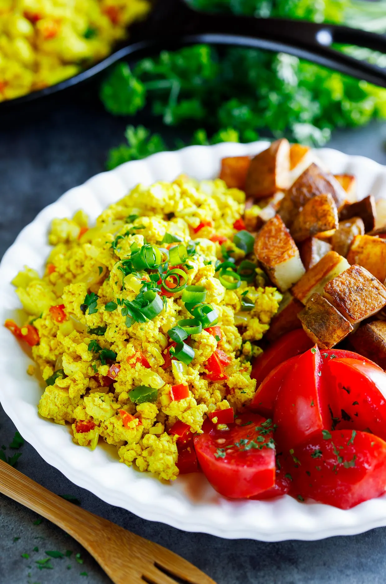 Veggie Tofu Breakfast Scramble