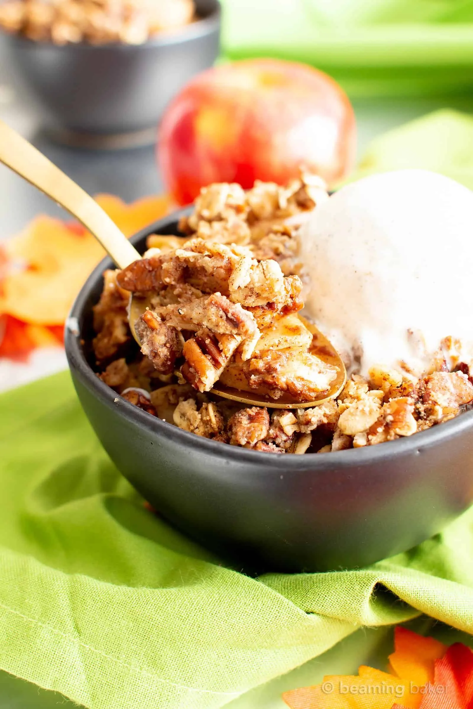 Warm Apple Crisp with Oats and Cinnamon