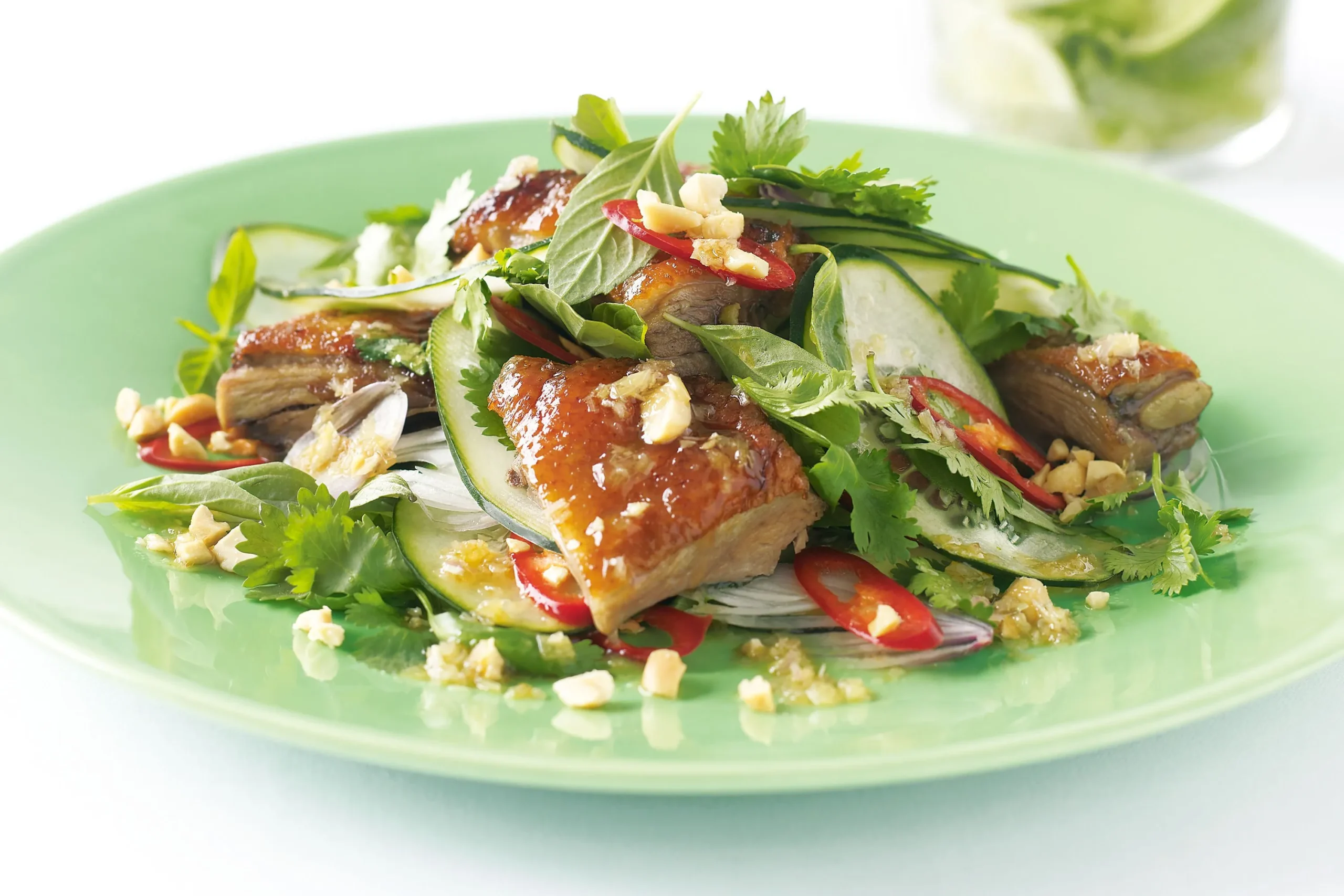 Warm Thai Duck Salad with Mango and Cucumber