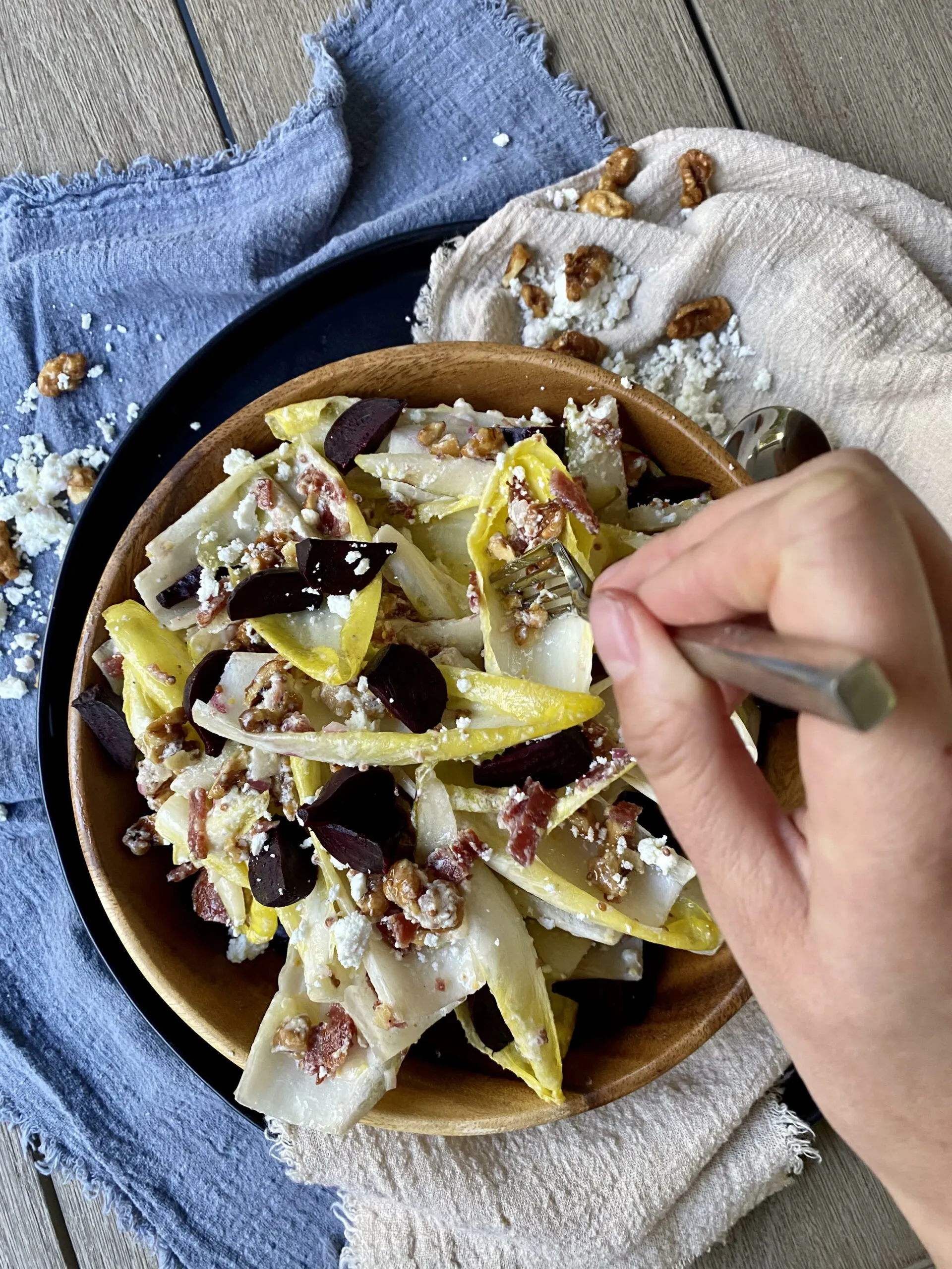 Watercress Endive and Apple Salad with Cider Dressing