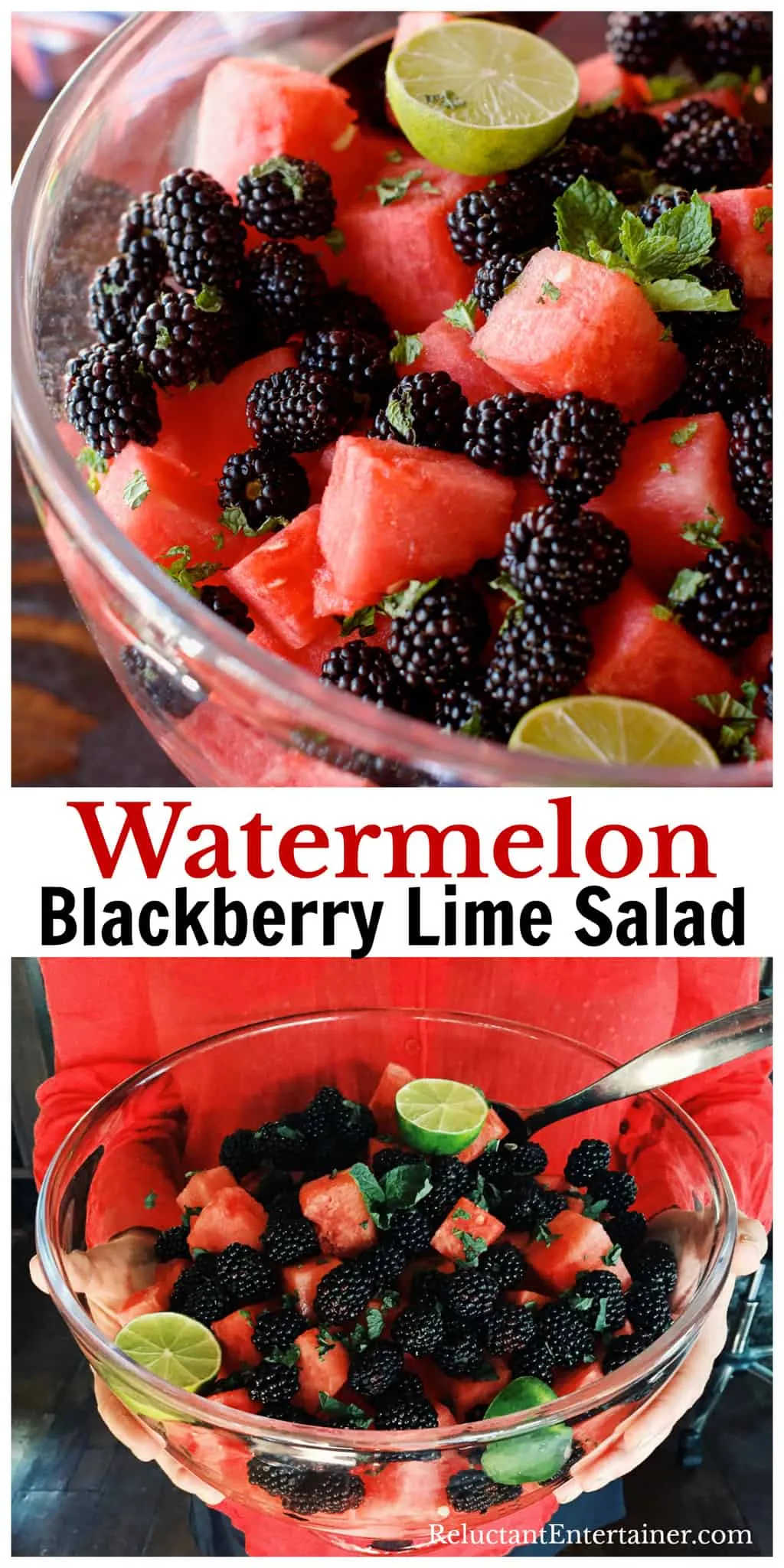 Watermelon Blackberry Lime Salad