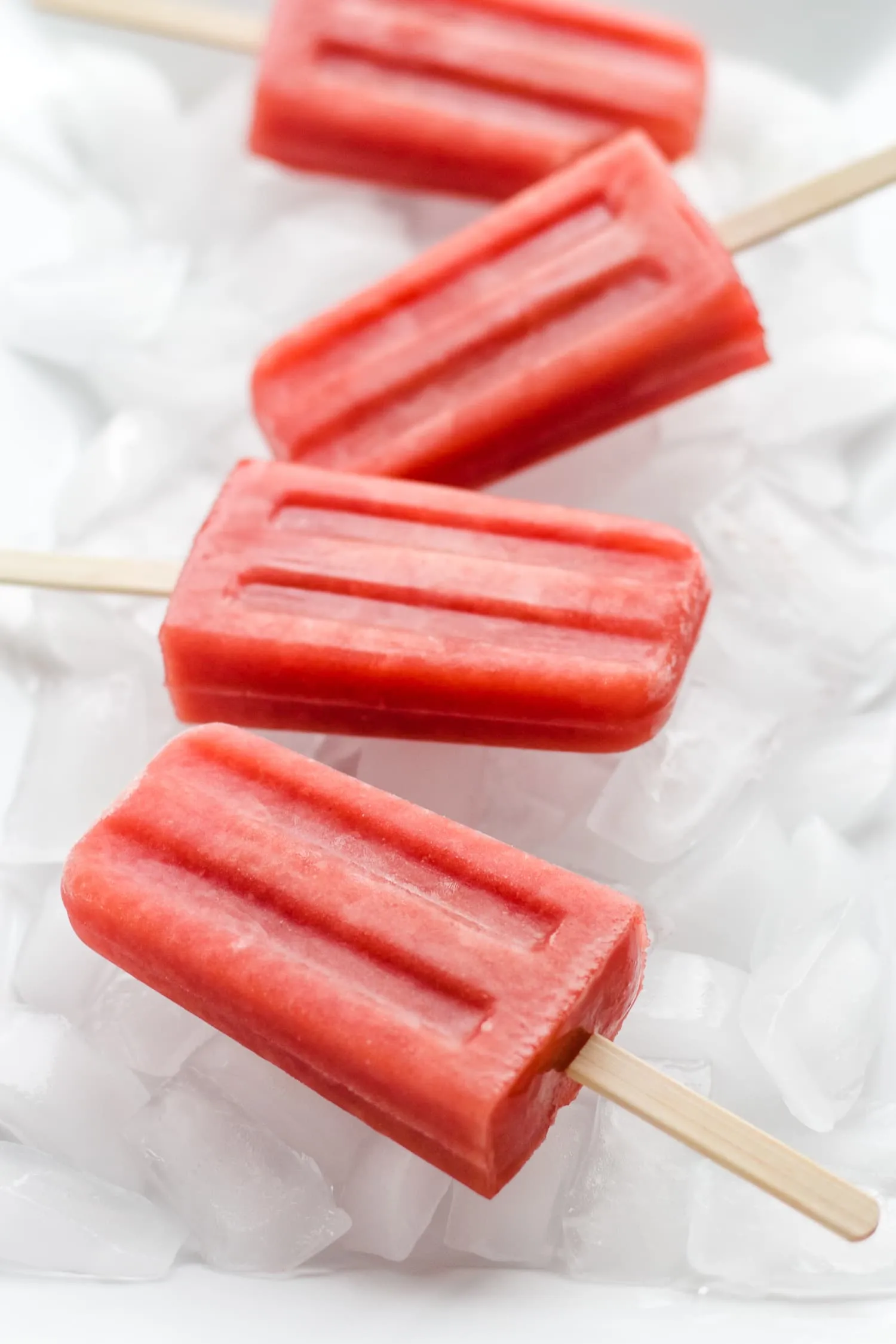 Watermelon Strawberry Lime Mint Popsicles