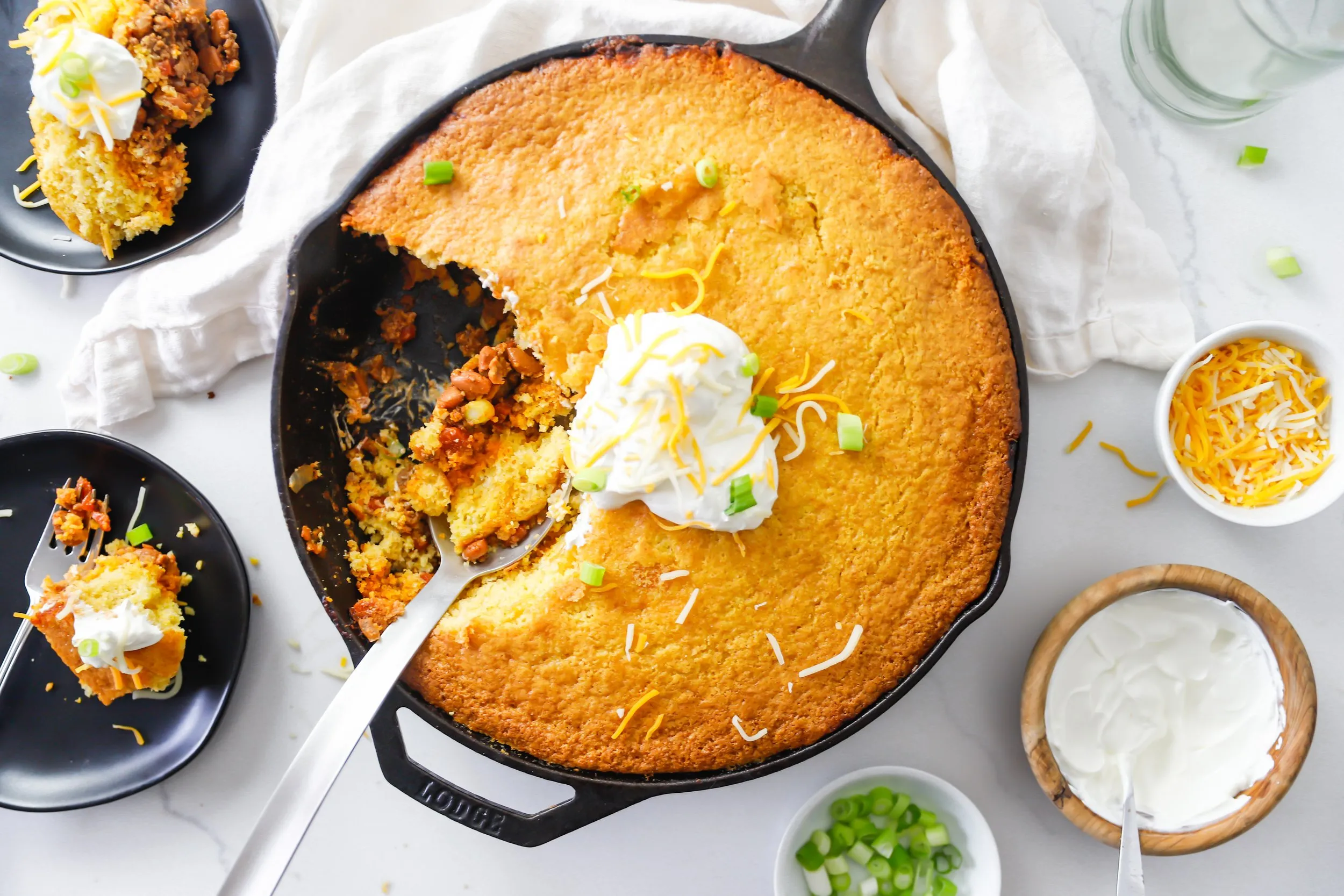 White Chili with Skillet Cornbread