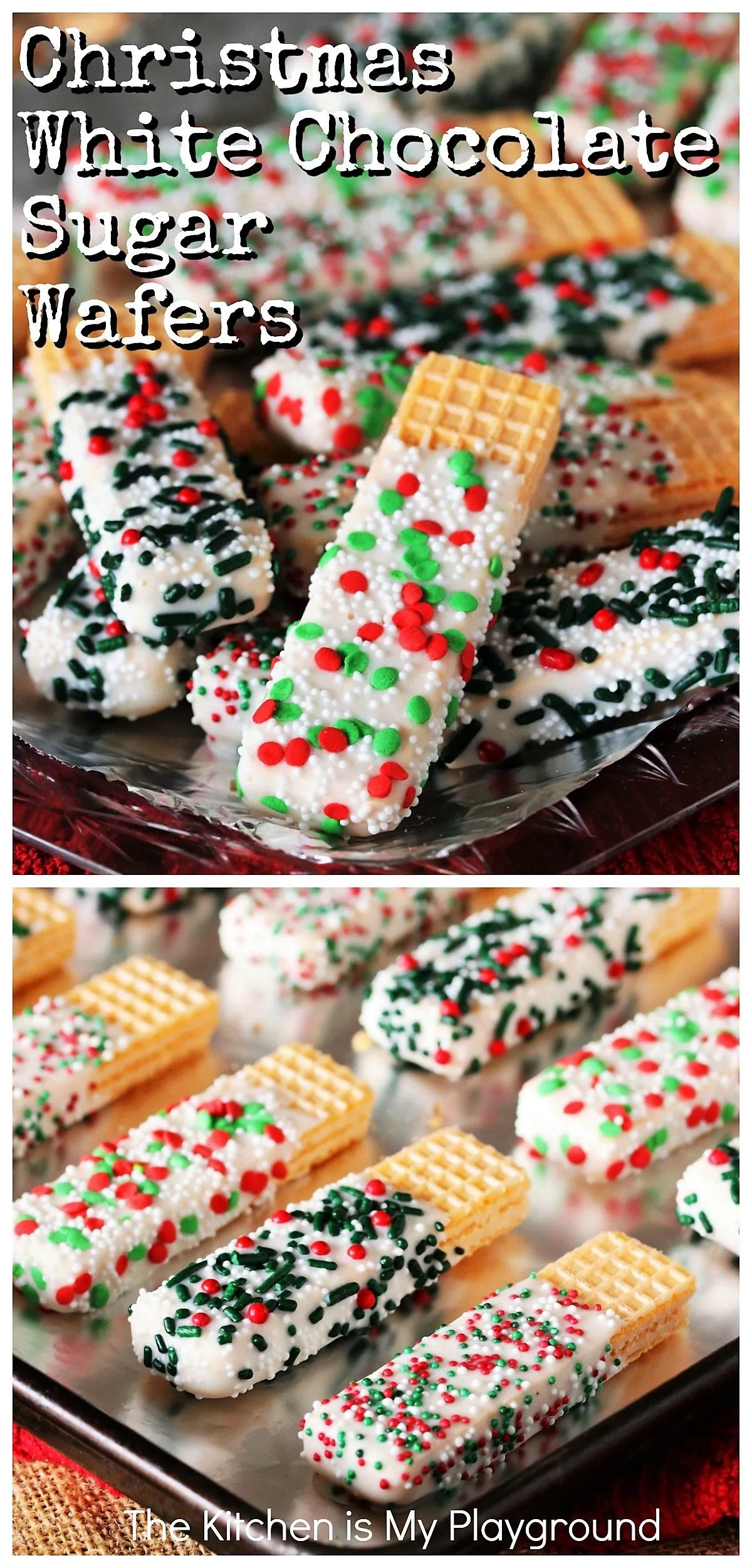 White Chocolate Dipped Sugar Wafers