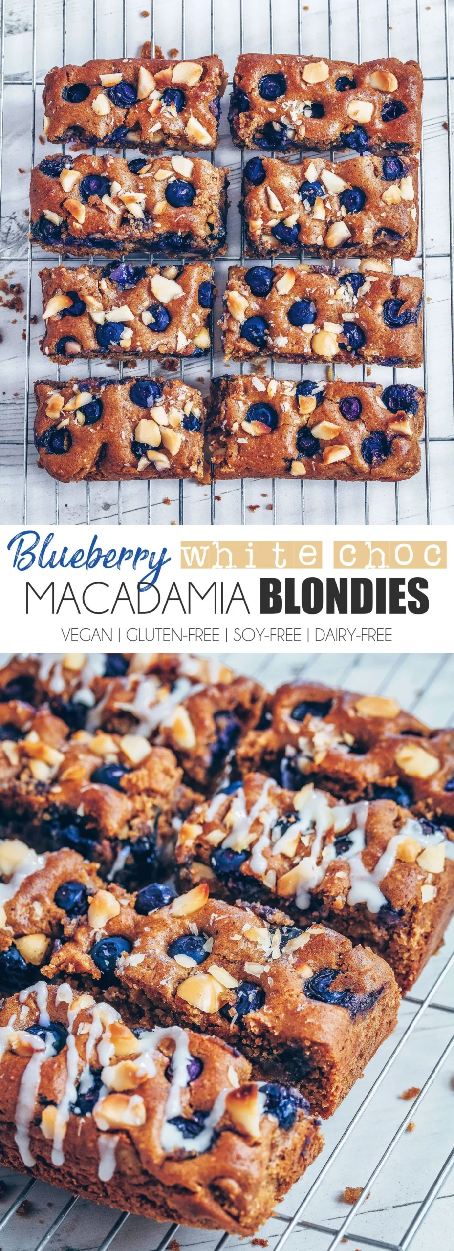 White Chocolate Macadamia Blueberry Bars