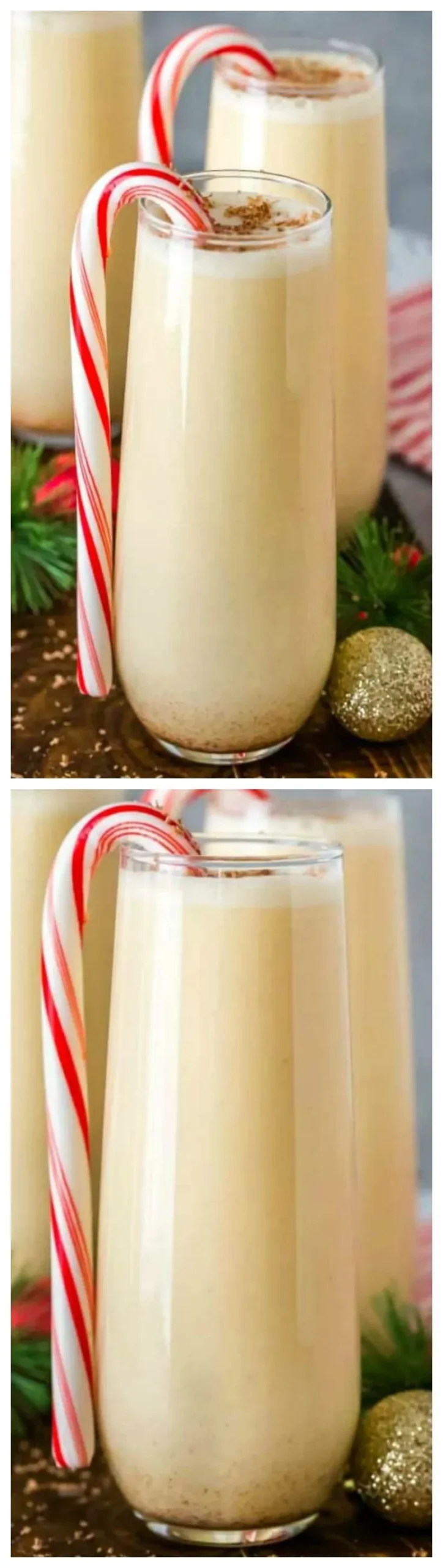White Chocolate Mint Eggnog Cocktail