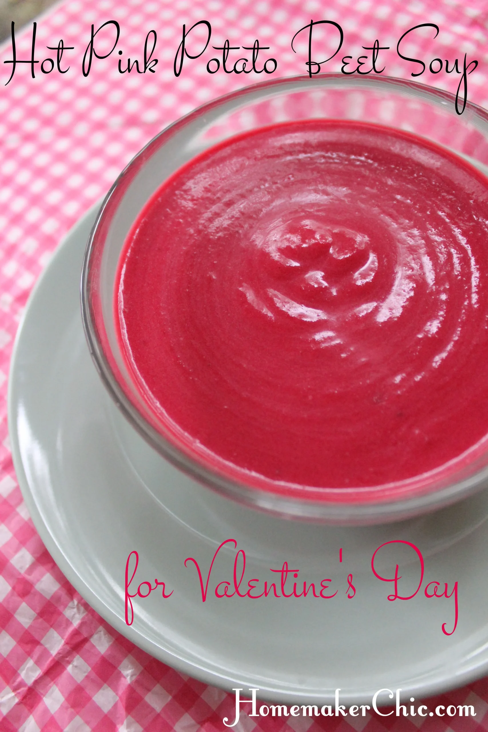 White Chocolate and Berry Valentines Pink Soup