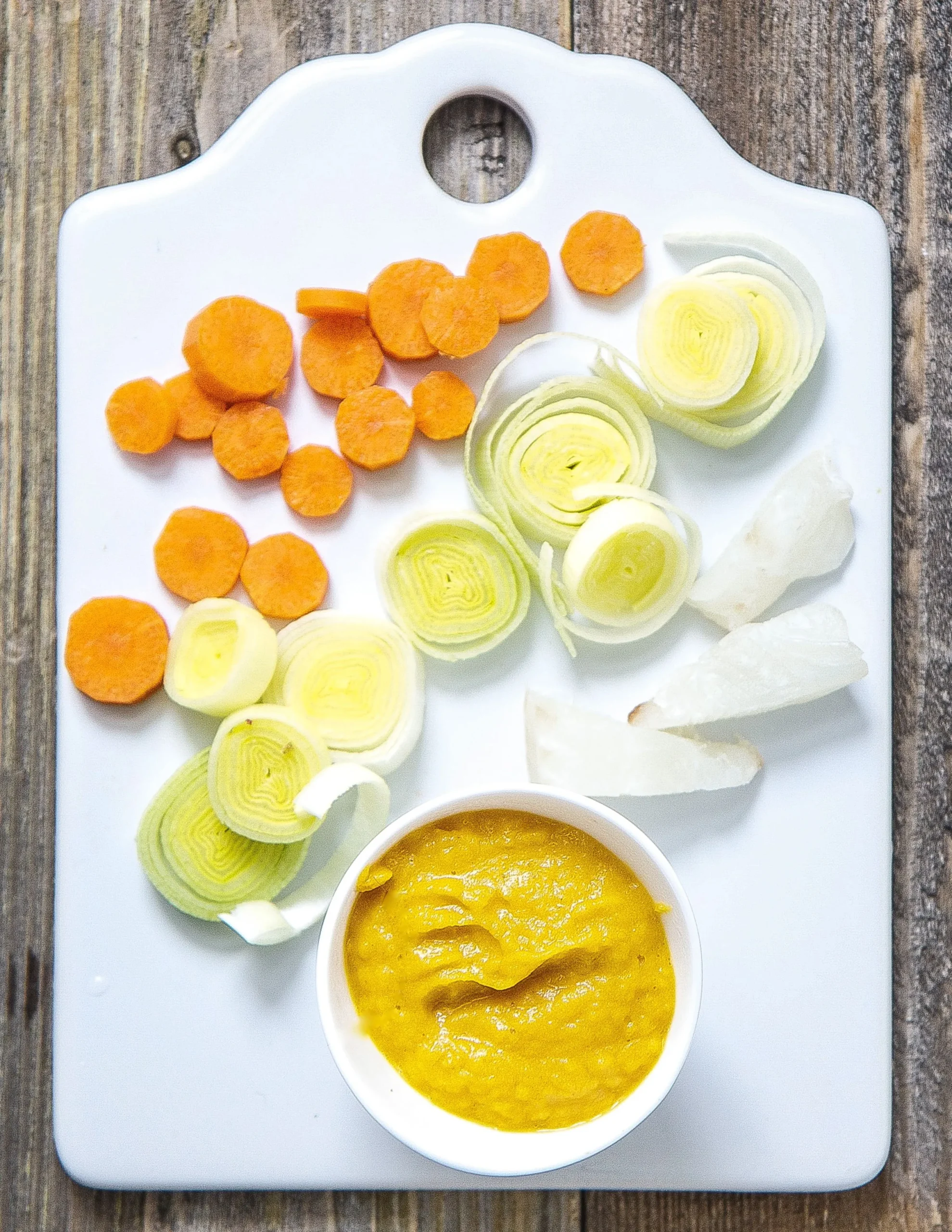 White Fish Carrot Leek Puree