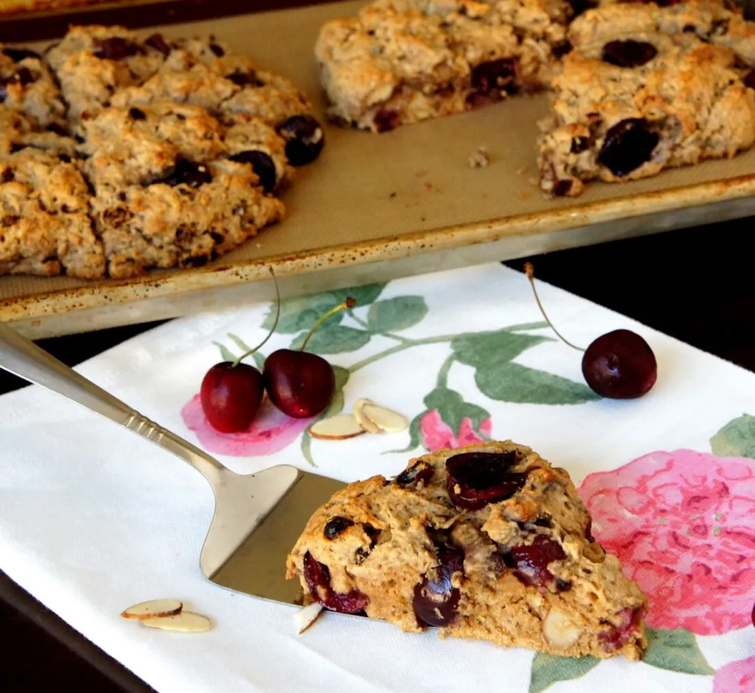Whole Grain Cherry Almond Scones