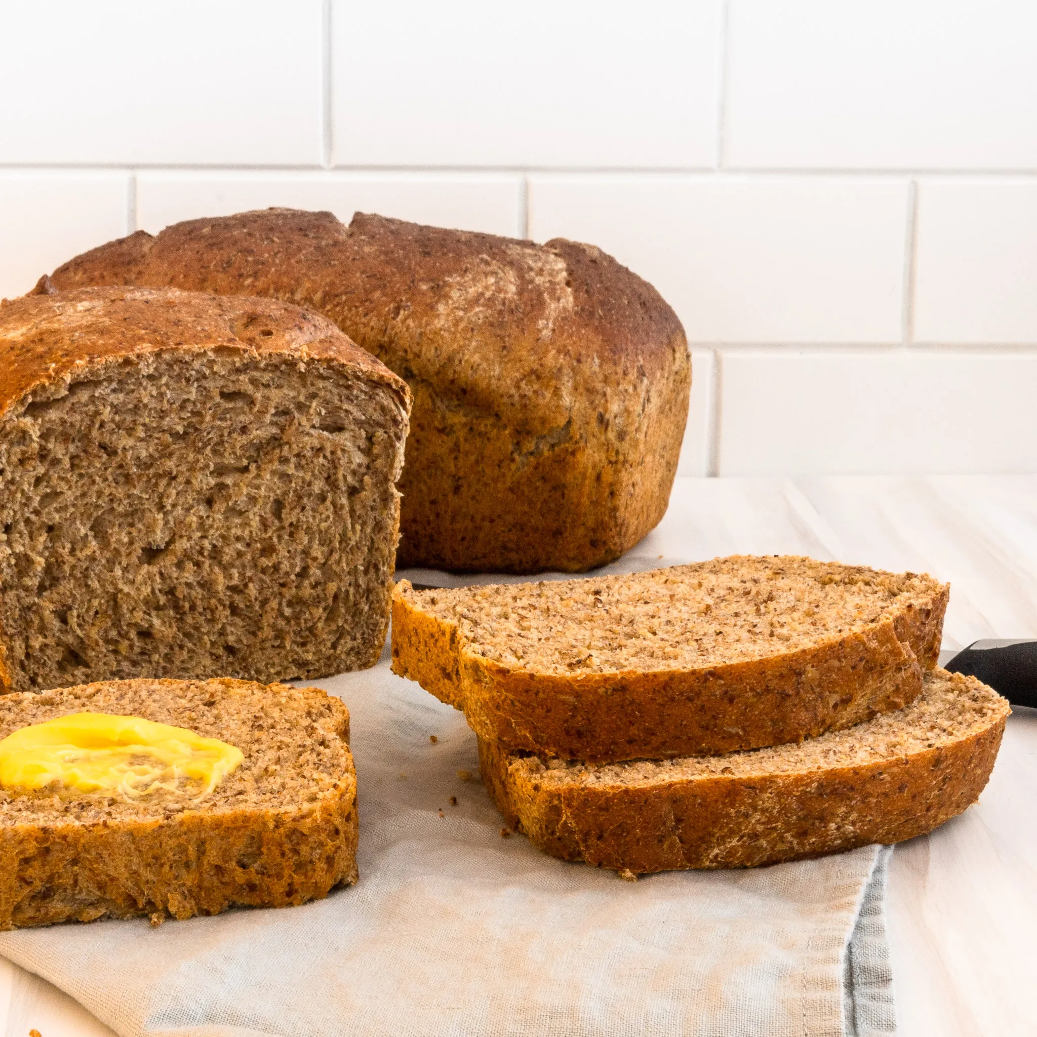 Whole Grain Sourdough Discard Sandwich Bread