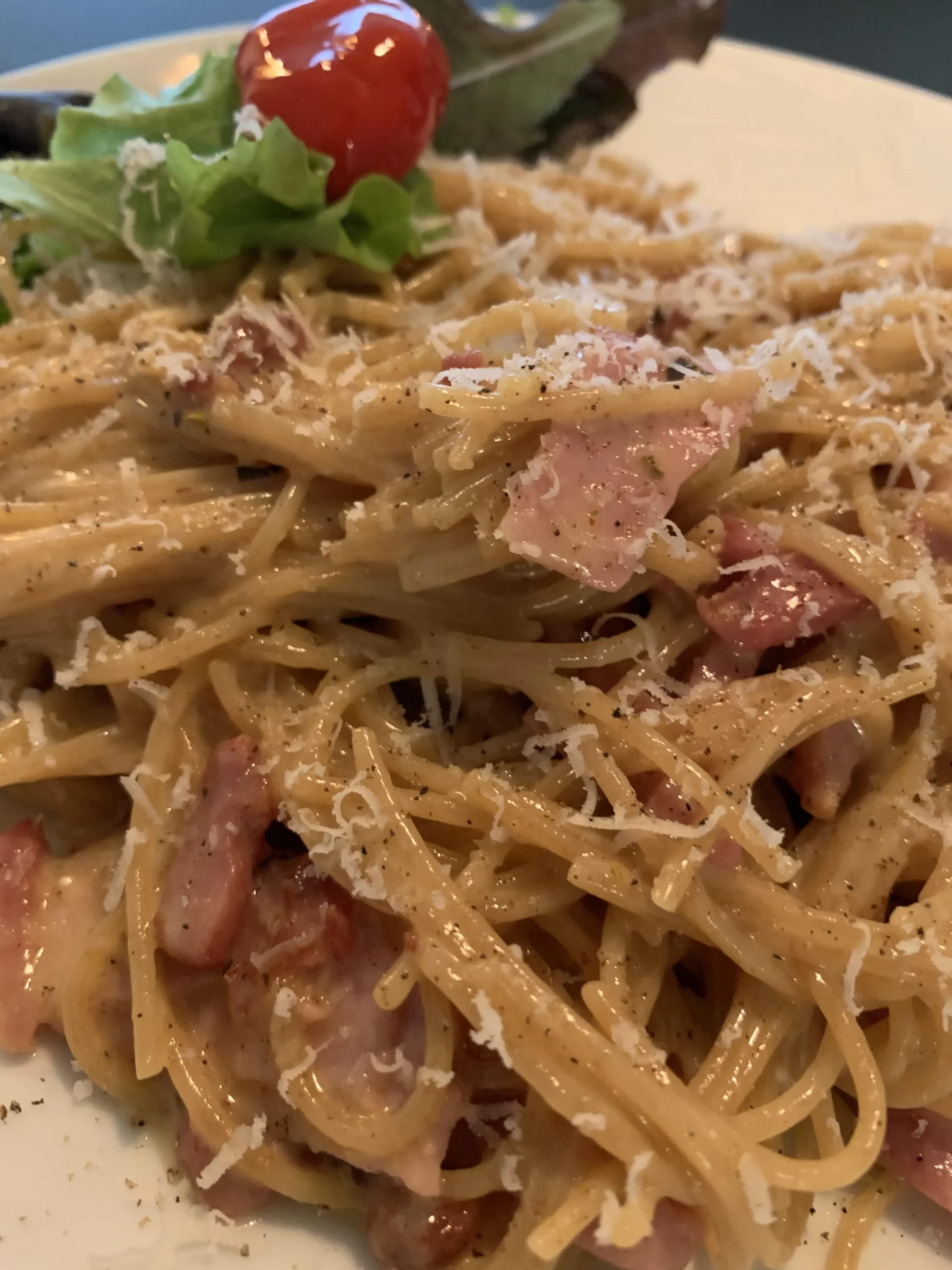 Whole Wheat Spaghetti Carbonara