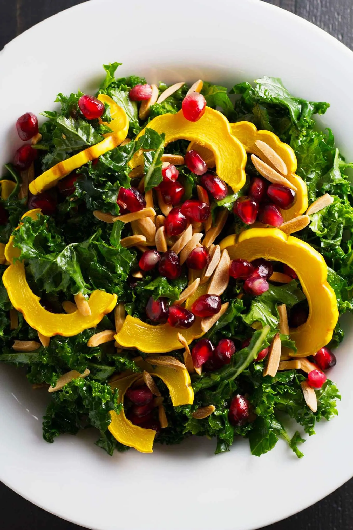 Winter Kale Salad with Pomegranate Vinaigrette