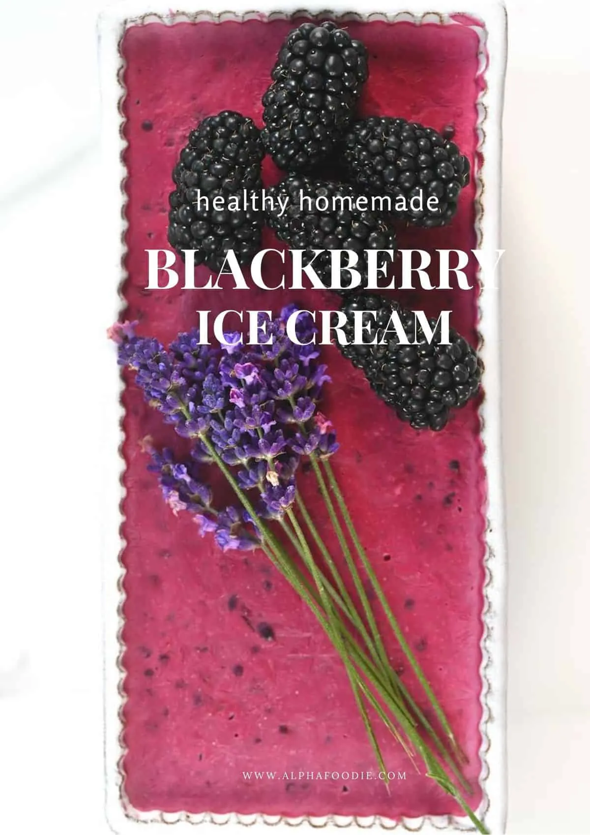 Yogurt Lavender and Blackberry Ice Cream