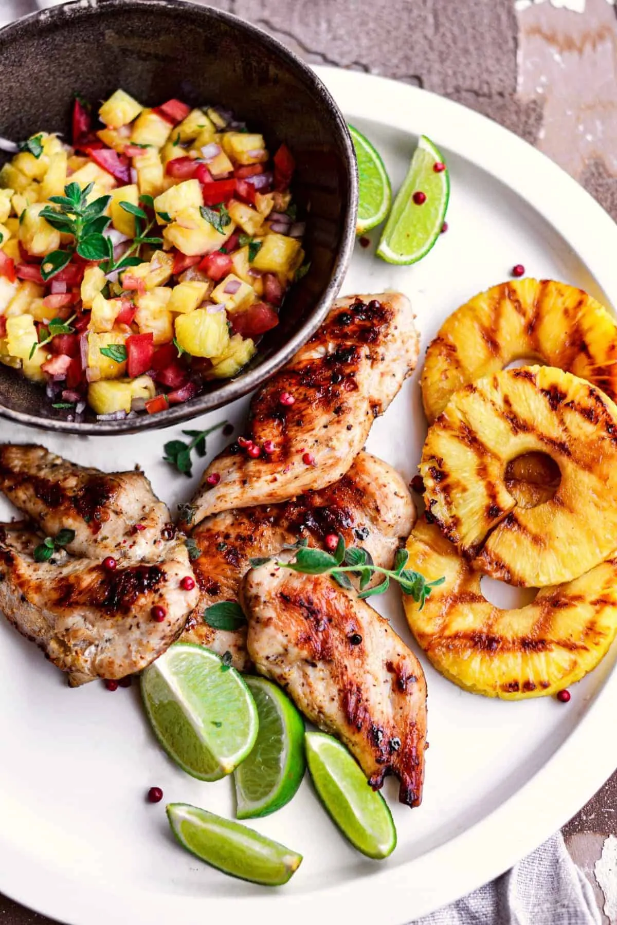 Zesty Lime Grilled Chicken with Pineapple Salsa