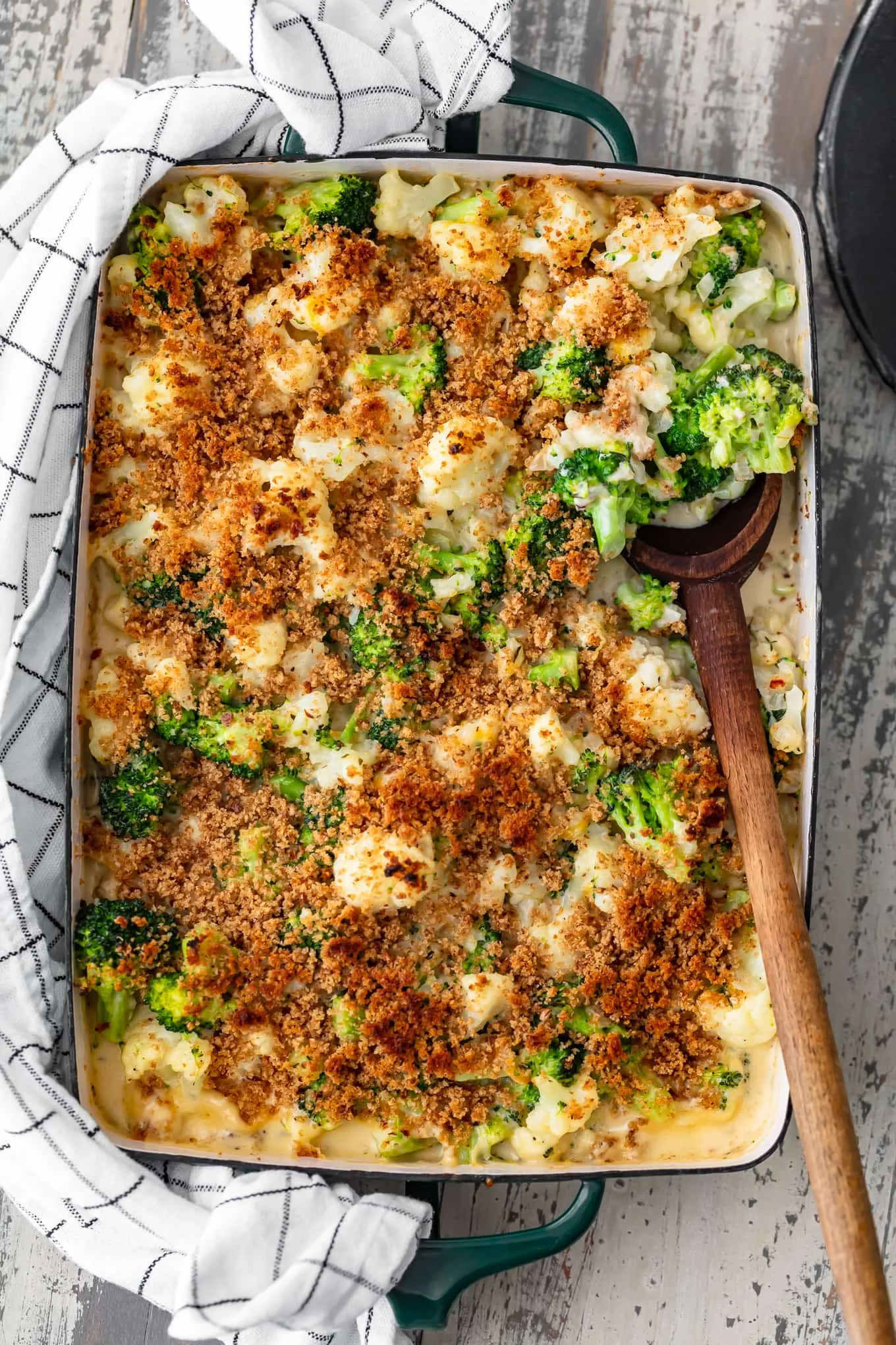 Zucchini Broccoli Cauliflower Cheesy Bake