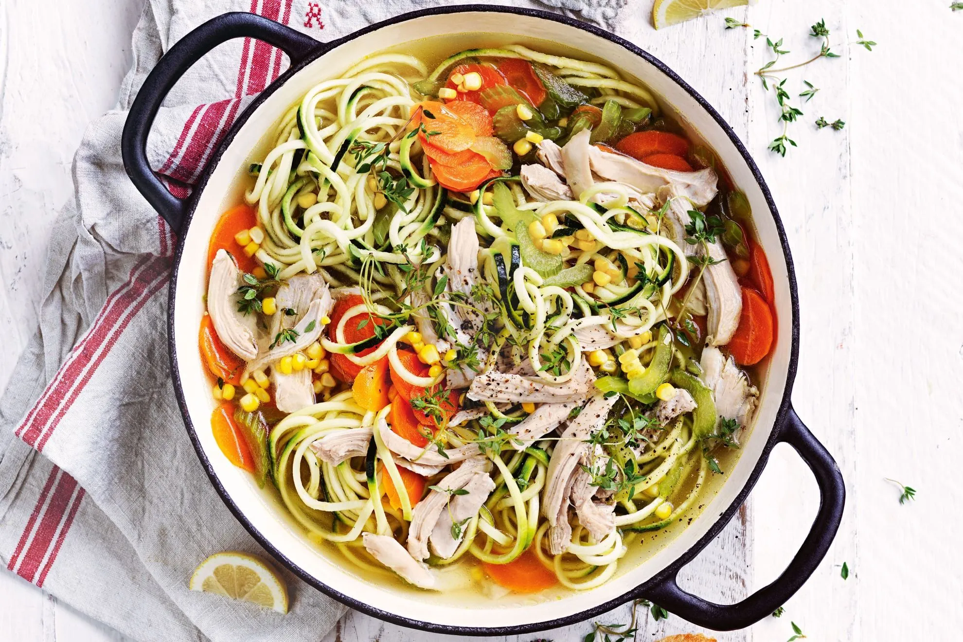 Zucchini Noodle Chicken Soup