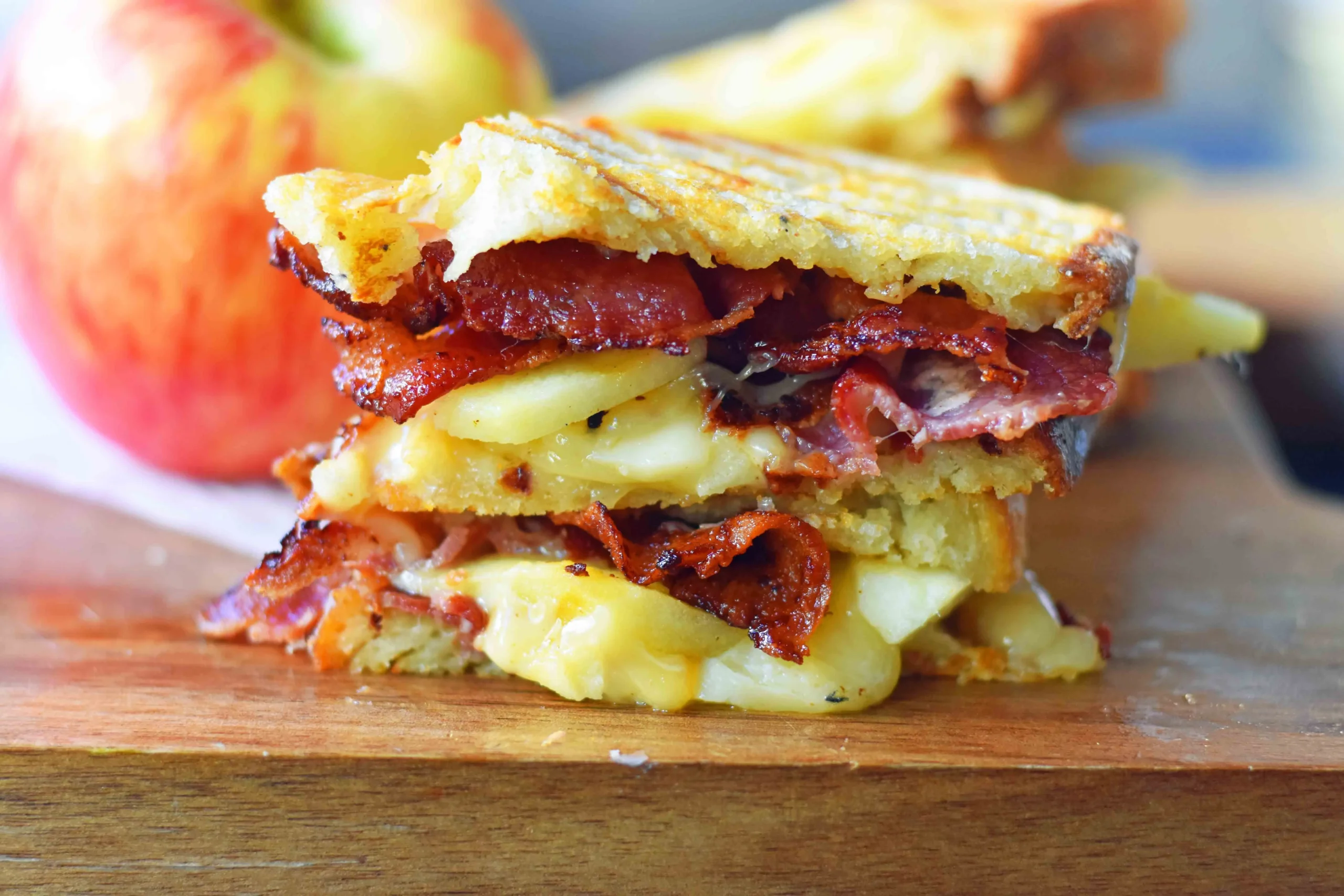 apple bbq pork smoked gouda grilled cheese