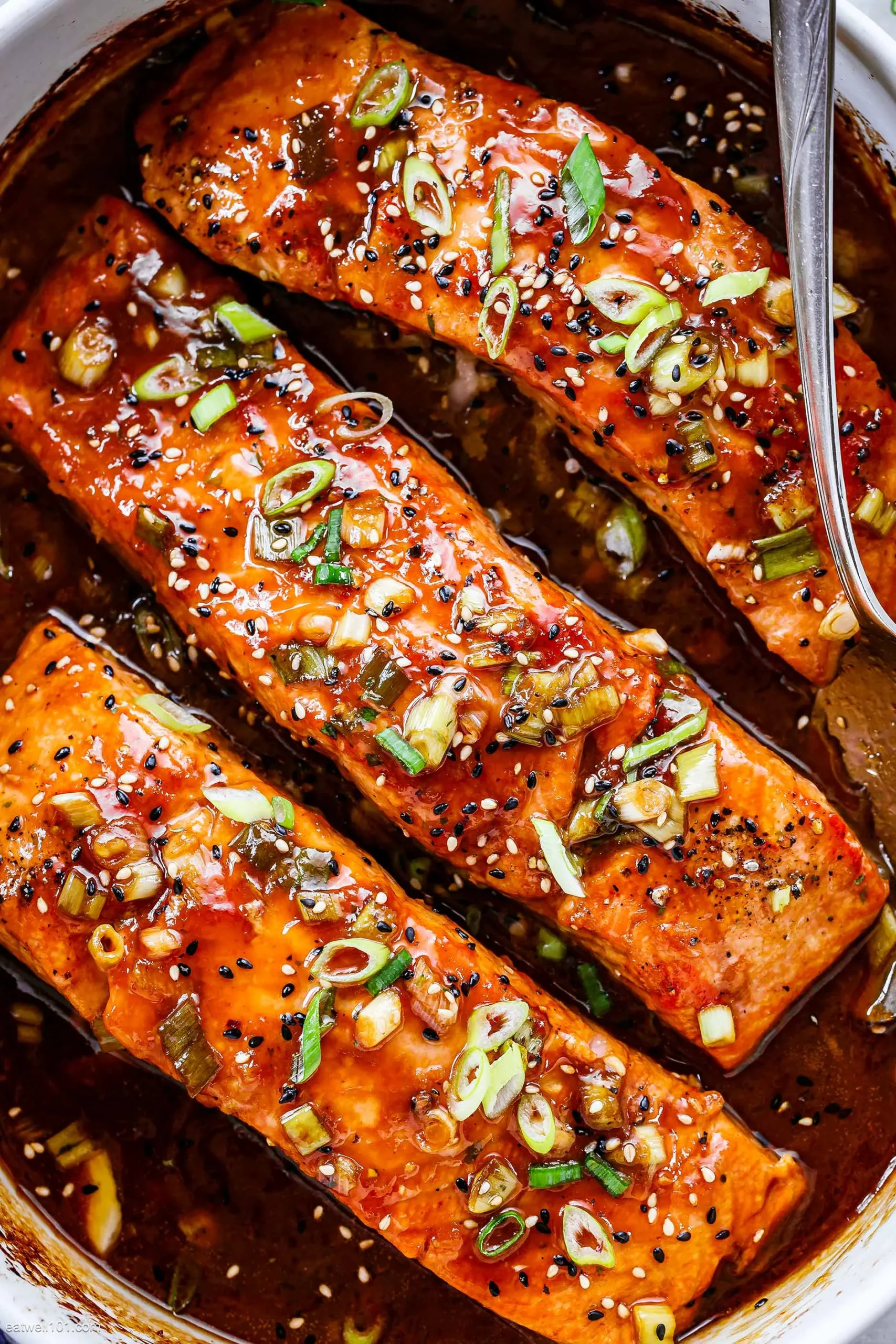 baked teriyaki salmon and vegetables