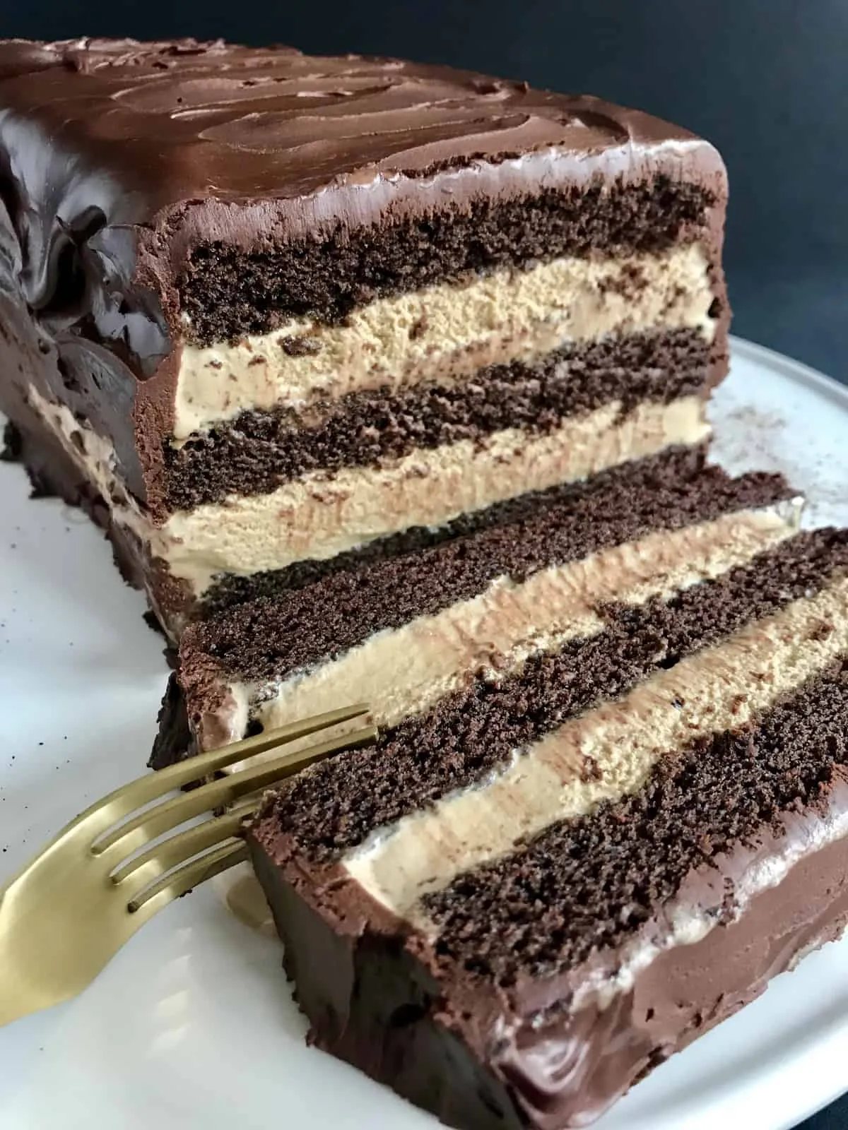 banana mocha chocolate ice cream cake