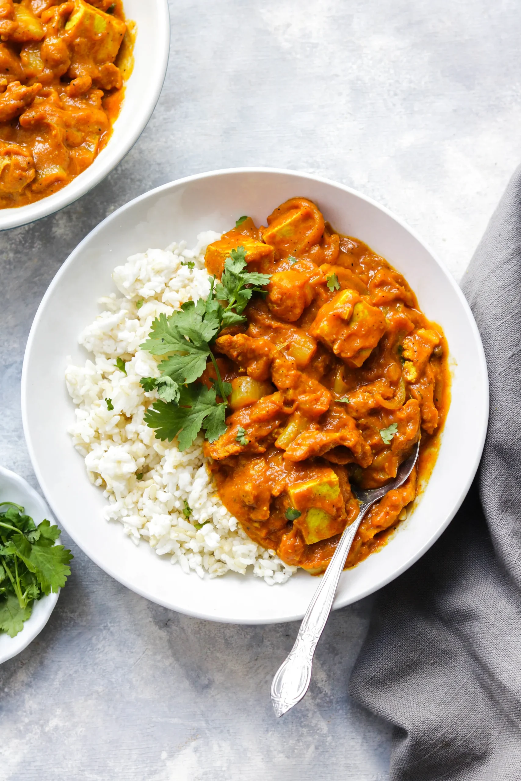 butter chicken rice bowl