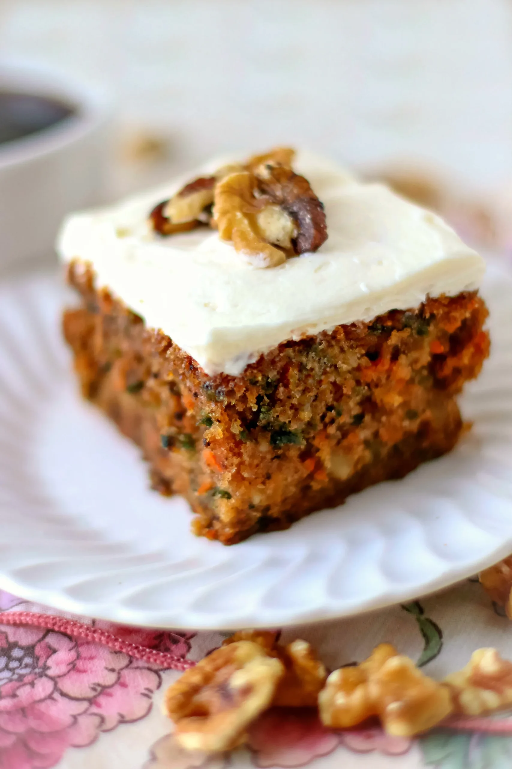 carrot walnut cake with cream cheese frosting